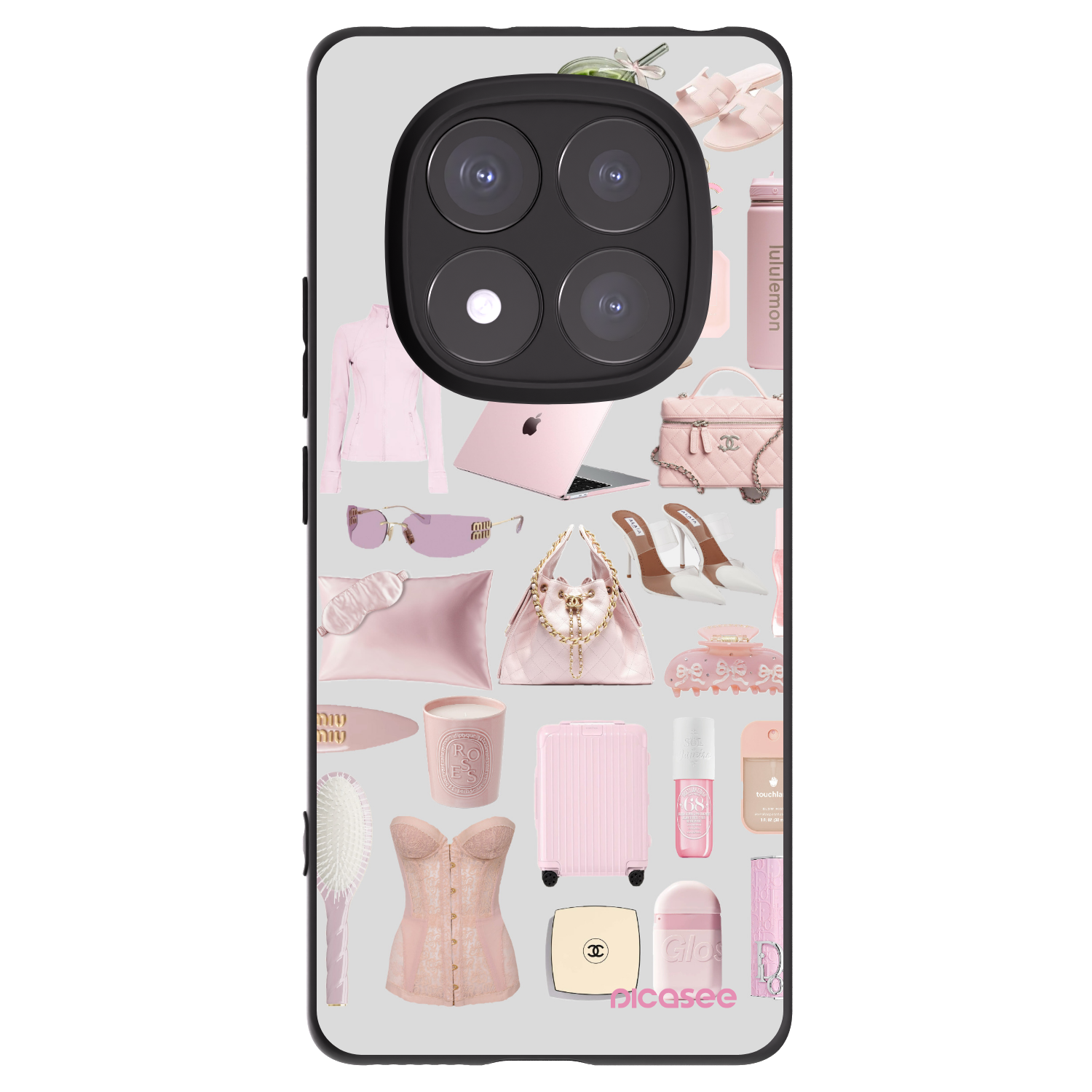 Picasee fekete szilikon tok az alábbi mobiltelefonokra Xiaomi Redmi Note 14 Pro 5G - Glam Babe