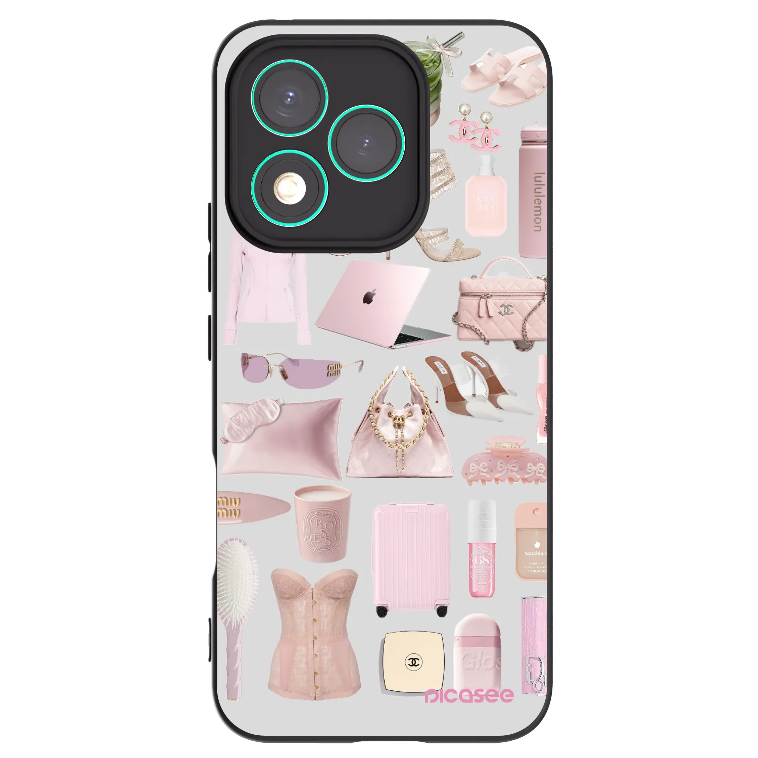 Picasee fekete szilikon tok az alábbi mobiltelefonokra Honor 400 Lite 5G - Glam Babe