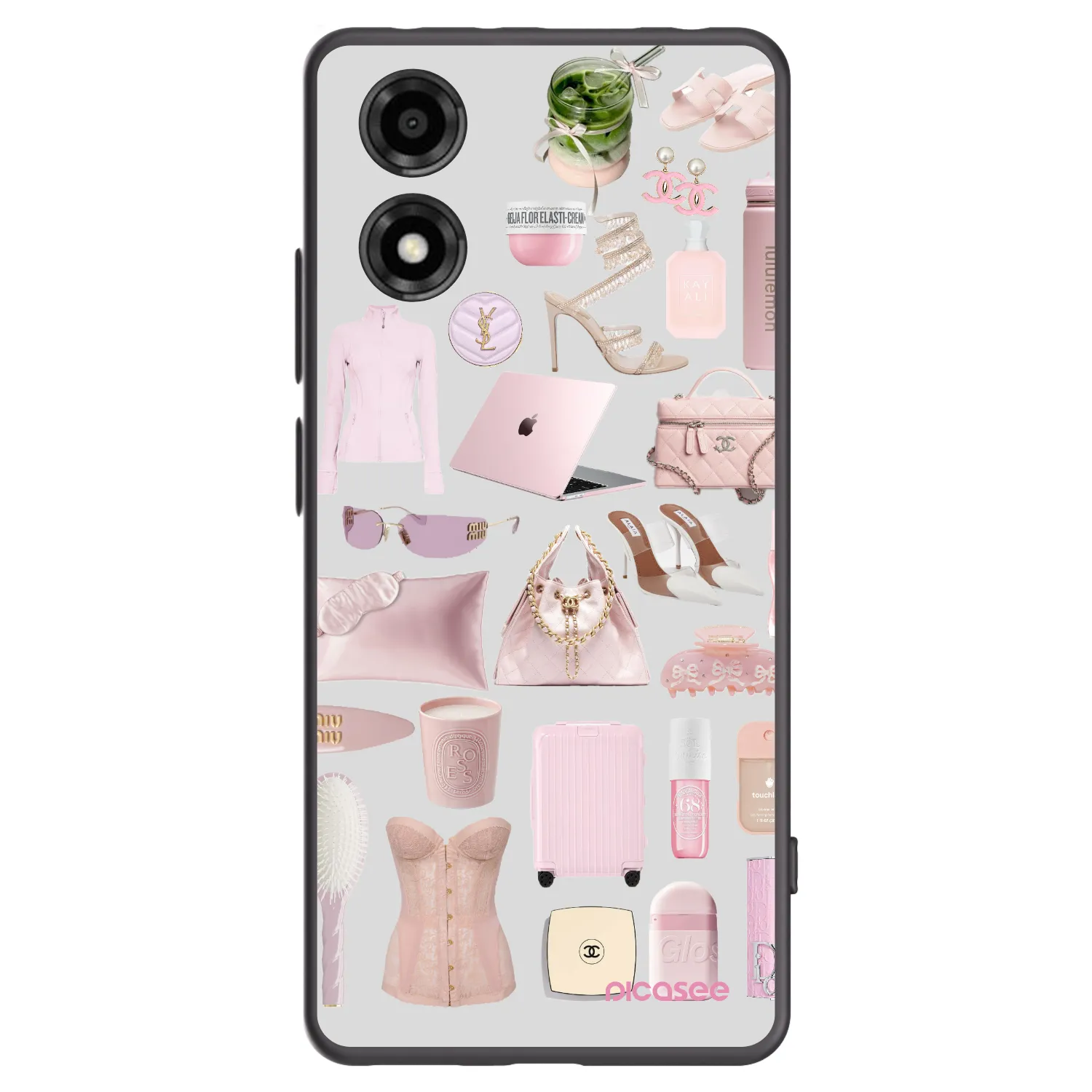 Picasee fekete szilikon tok az alábbi mobiltelefonokra Motorola Moto E14 - Glam Babe