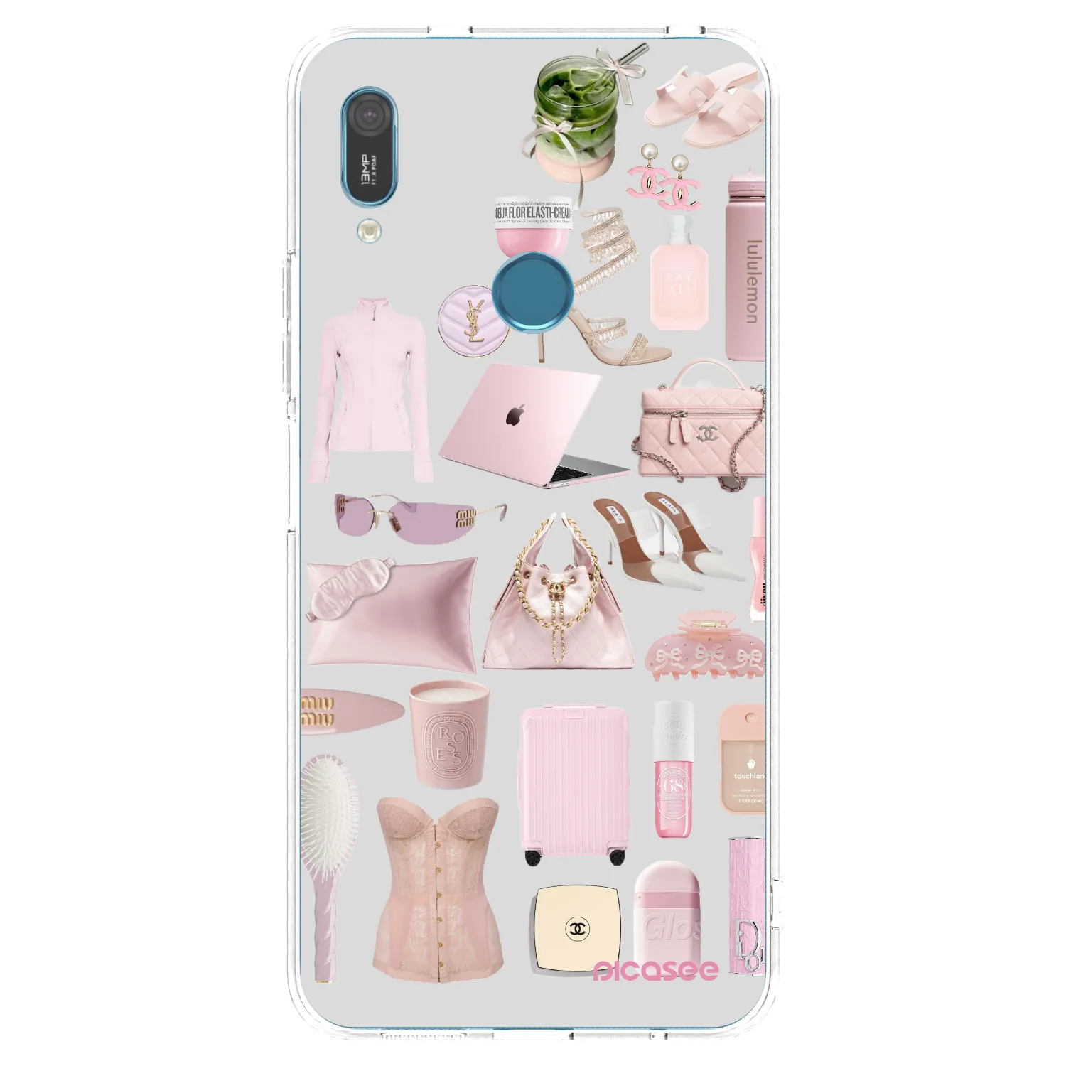Picasee átlátszó szilikon tok az alábbi mobiltelefonokra Huawei Y6 2019 - Glam Babe