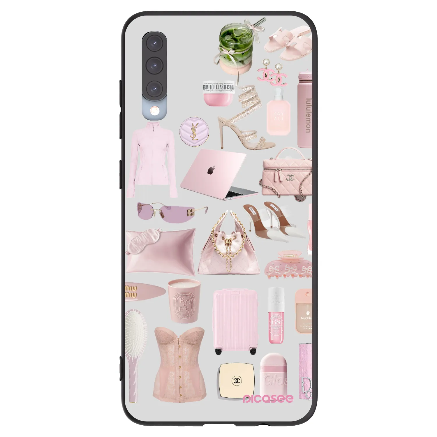 Picasee fekete szilikon tok az alábbi mobiltelefonokra Samsung Galaxy A70 A705F - Glam Babe