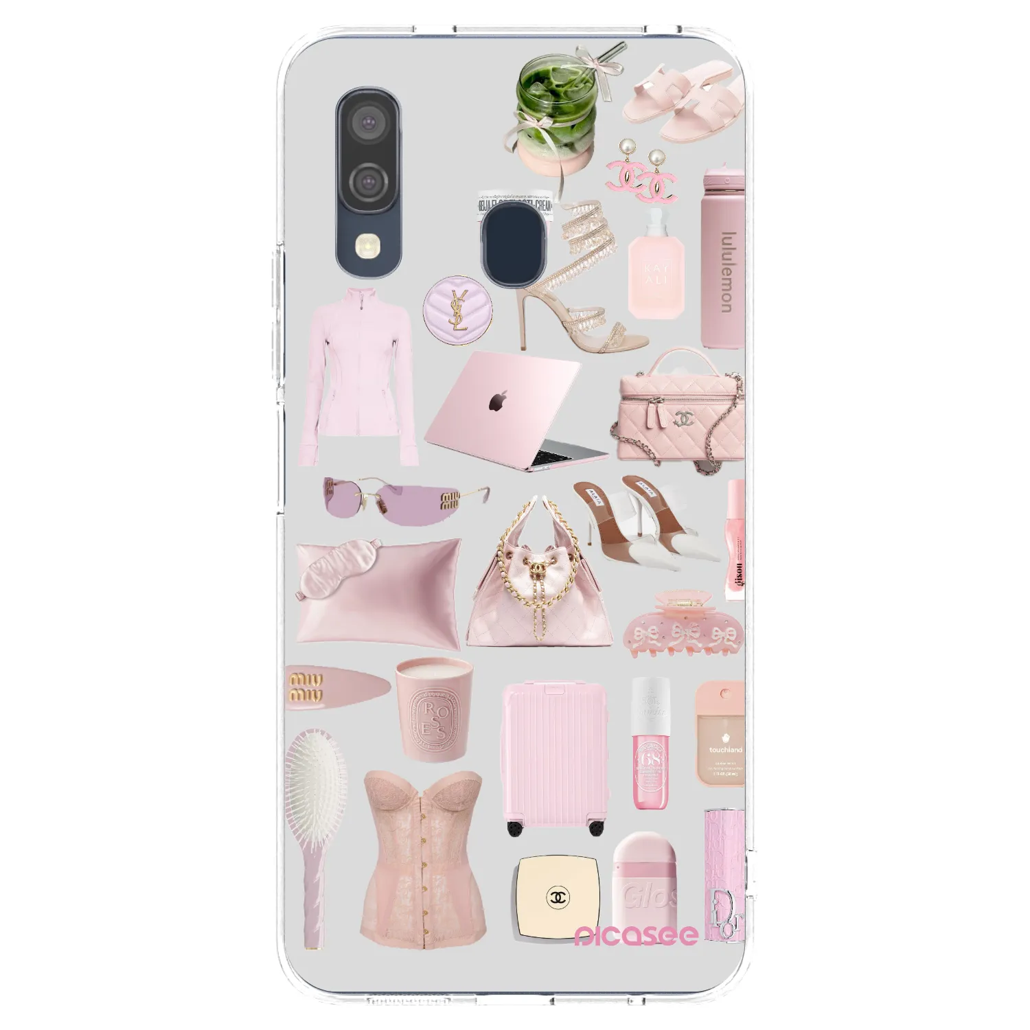 Picasee átlátszó szilikon tok az alábbi mobiltelefonokra Samsung Galaxy A40 A405F - Glam Babe