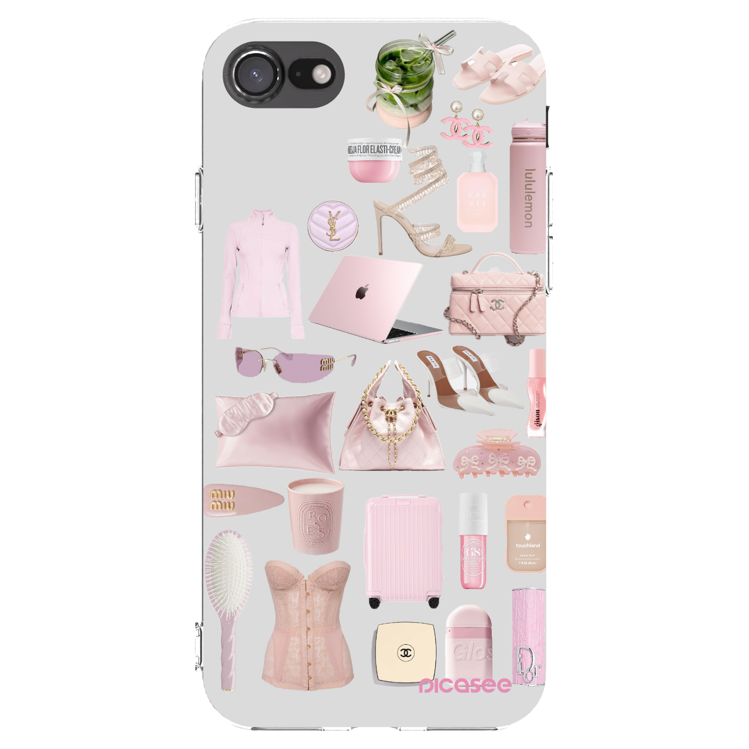 Picasee átlátszó szilikon tok az alábbi mobiltelefonokra Apple iPhone 8 - Glam Babe