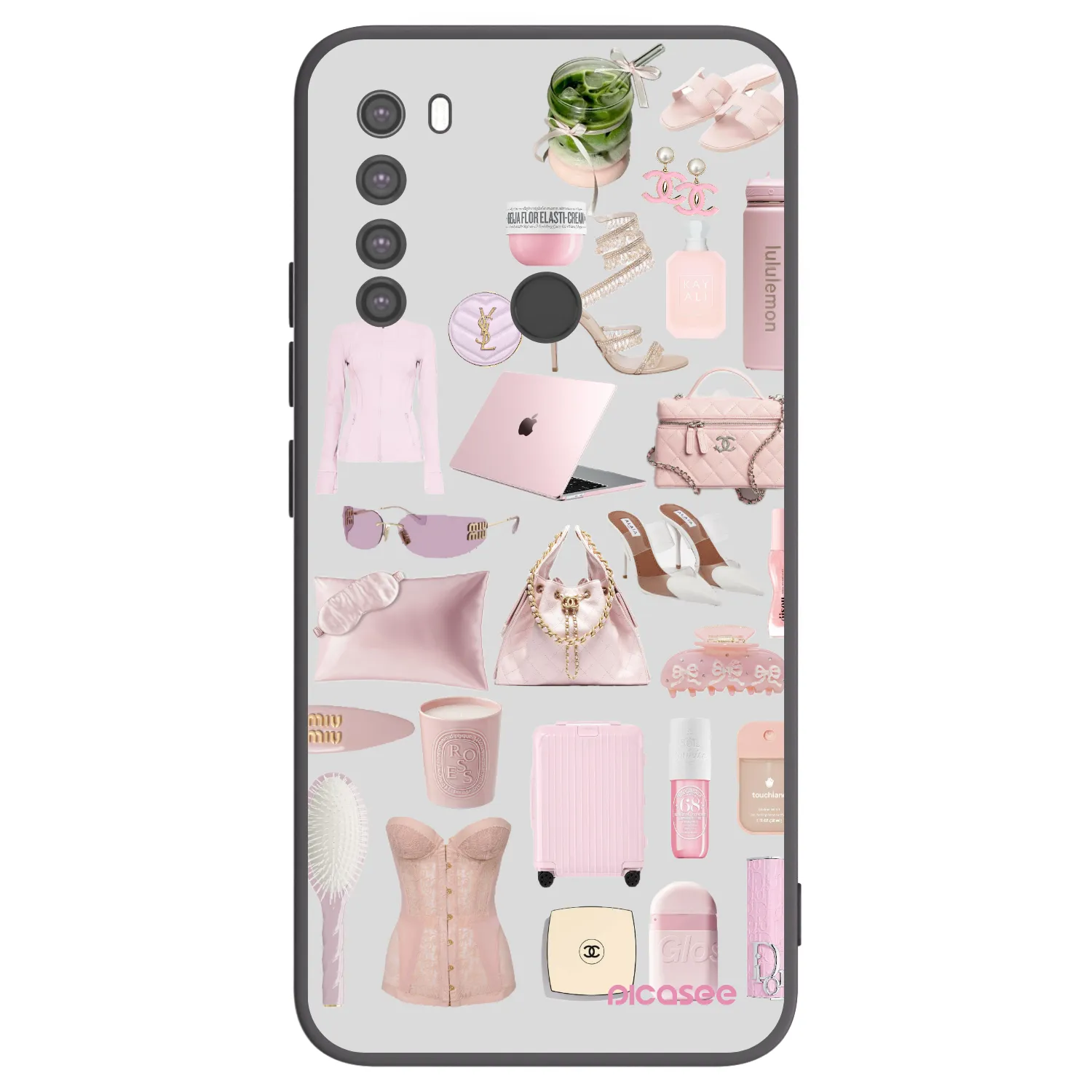 Picasee fekete szilikon tok az alábbi mobiltelefonokra Xiaomi Redmi Note 8 - Glam Babe