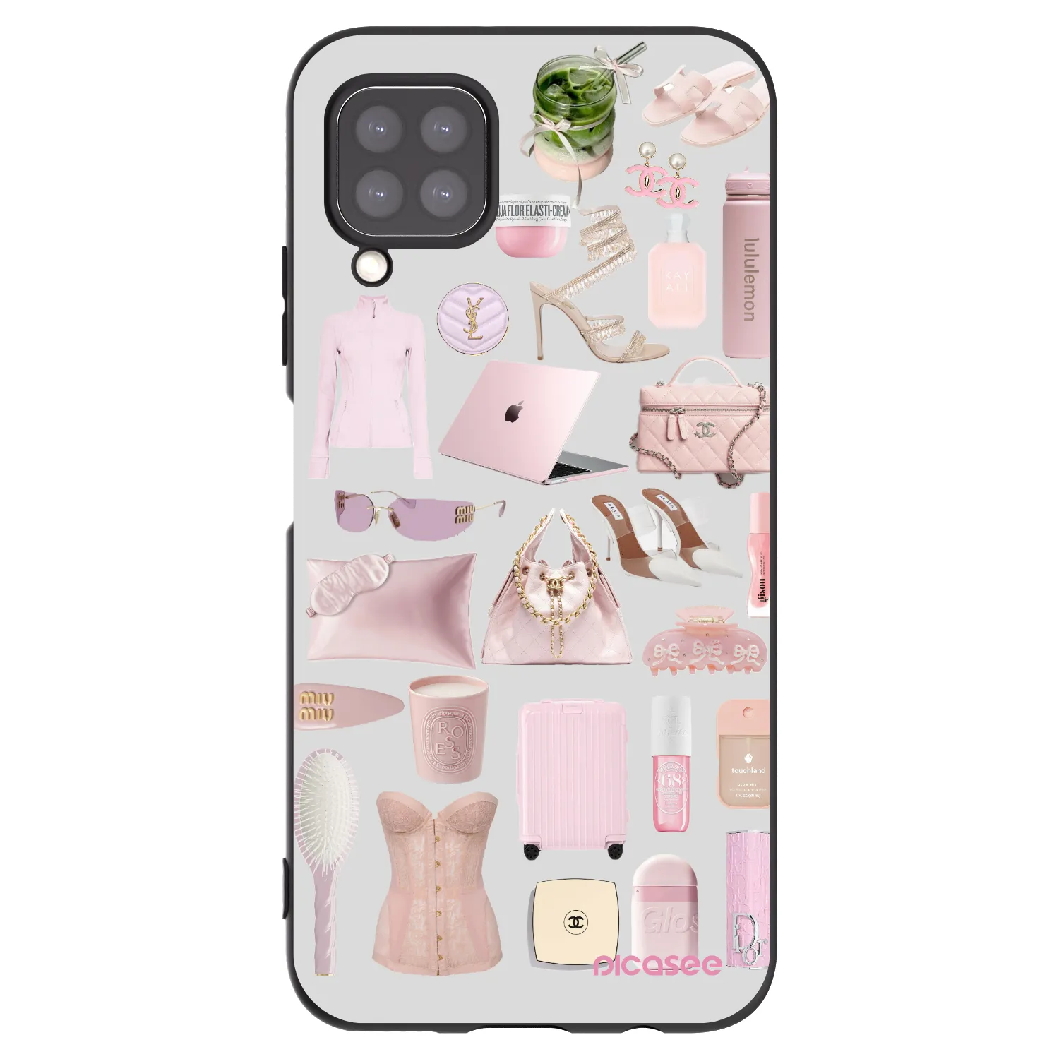 Picasee fekete szilikon tok az alábbi mobiltelefonokra Huawei P40 Lite - Glam Babe