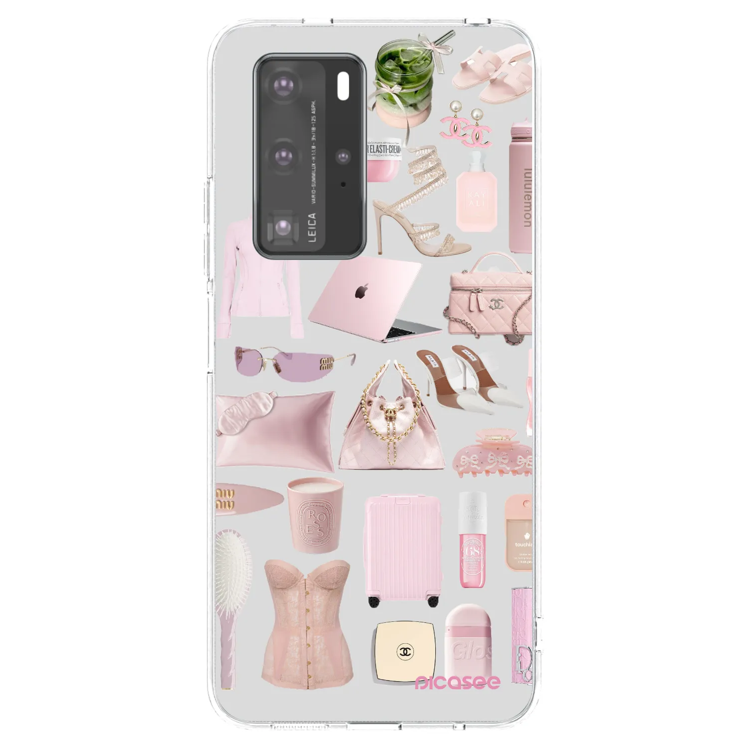 Picasee átlátszó szilikon tok az alábbi mobiltelefonokra Huawei P40 Pro - Glam Babe