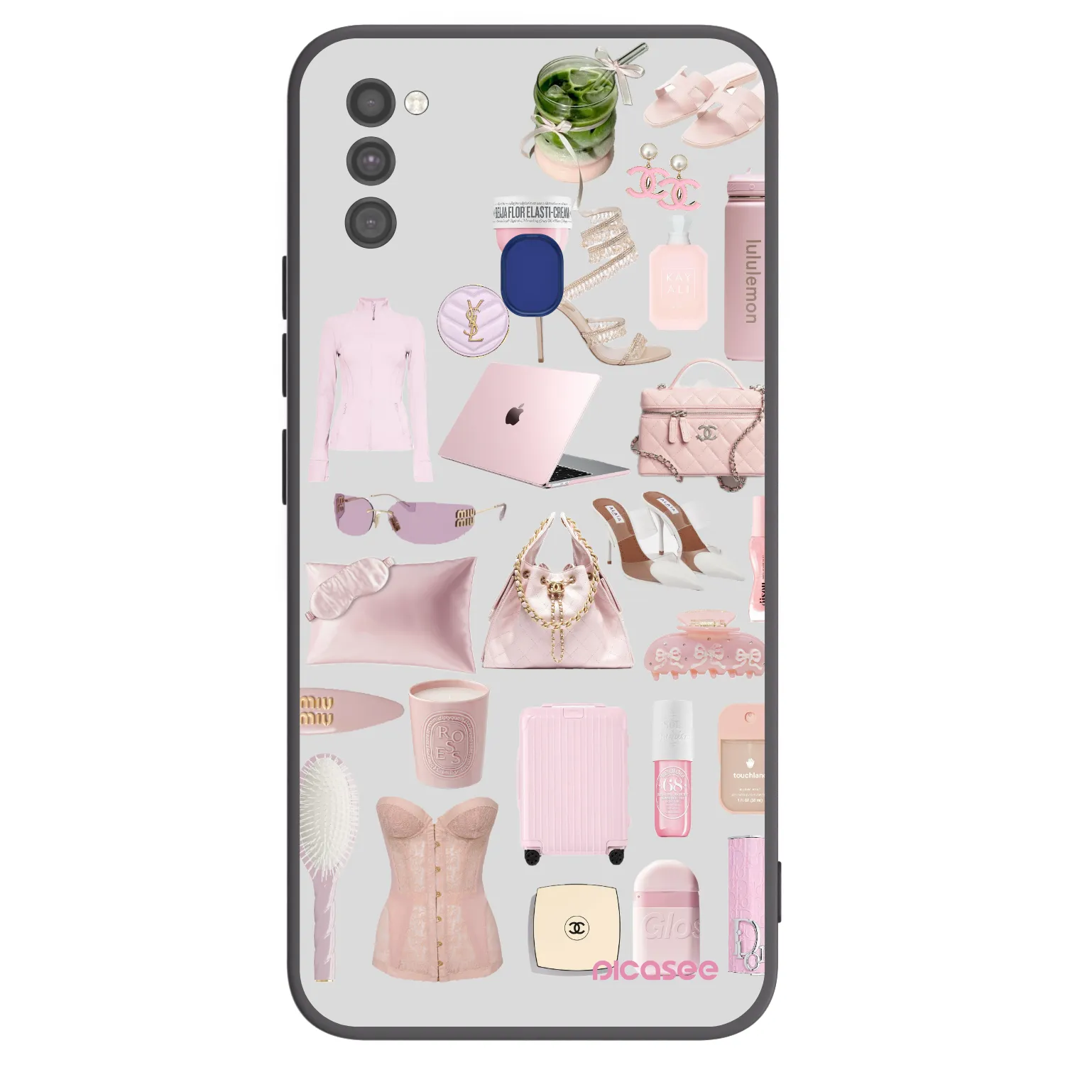 Picasee fekete szilikon tok az alábbi mobiltelefonokra Samsung Galaxy M21 M215F - Glam Babe