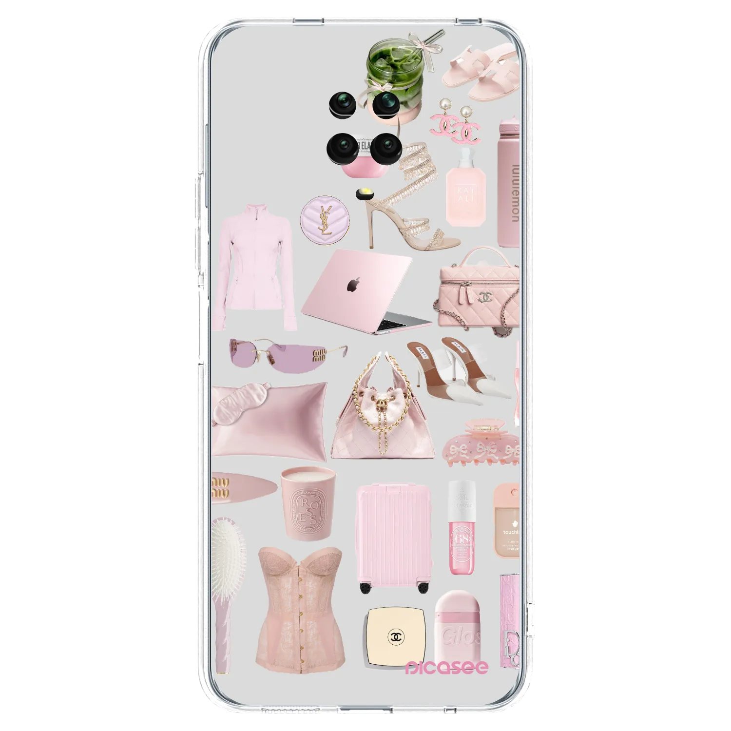 Picasee átlátszó szilikon tok az alábbi mobiltelefonokra Xiaomi Redmi Note 9S - Glam Babe