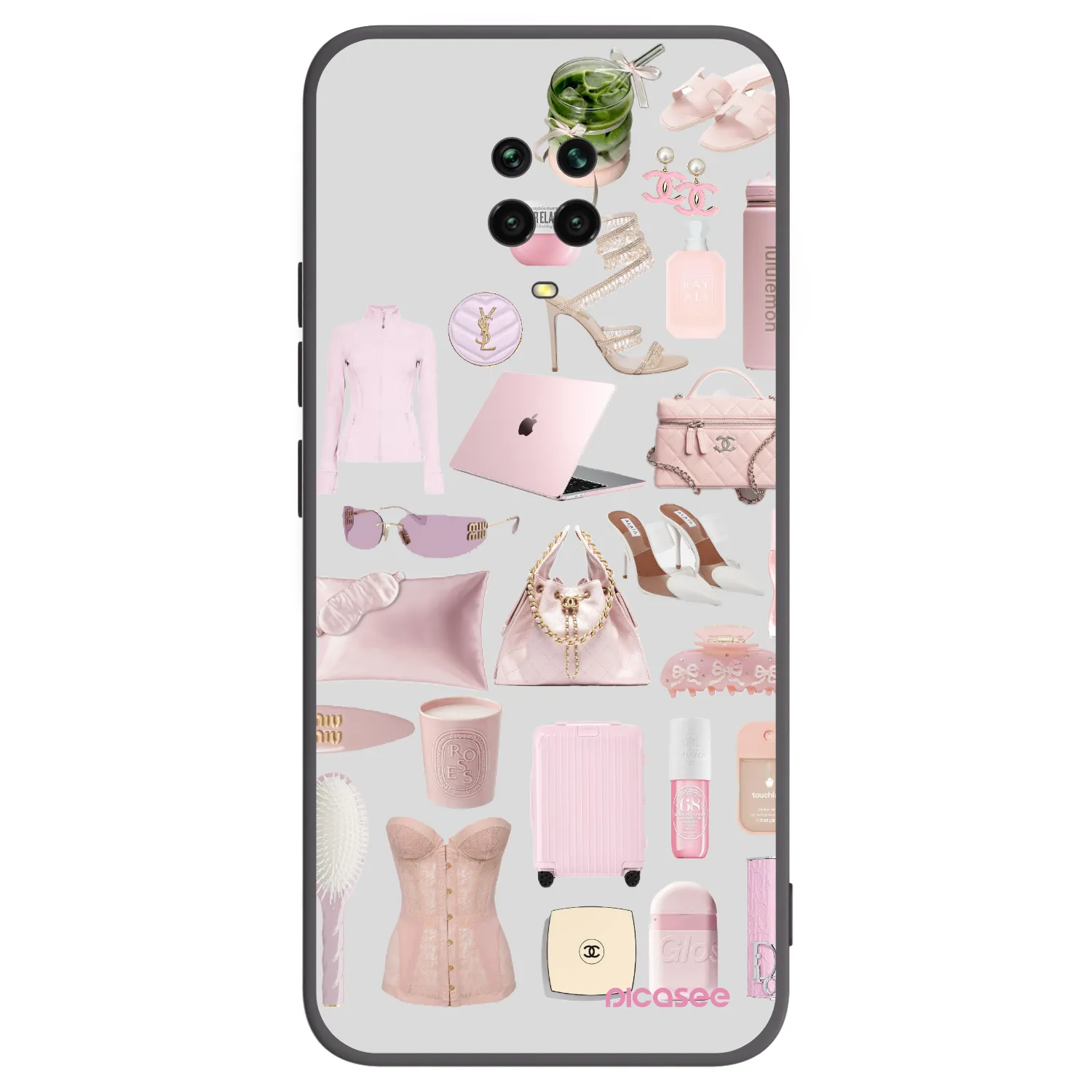 Picasee fekete szilikon tok az alábbi mobiltelefonokra Xiaomi Redmi Note 9S - Glam Babe