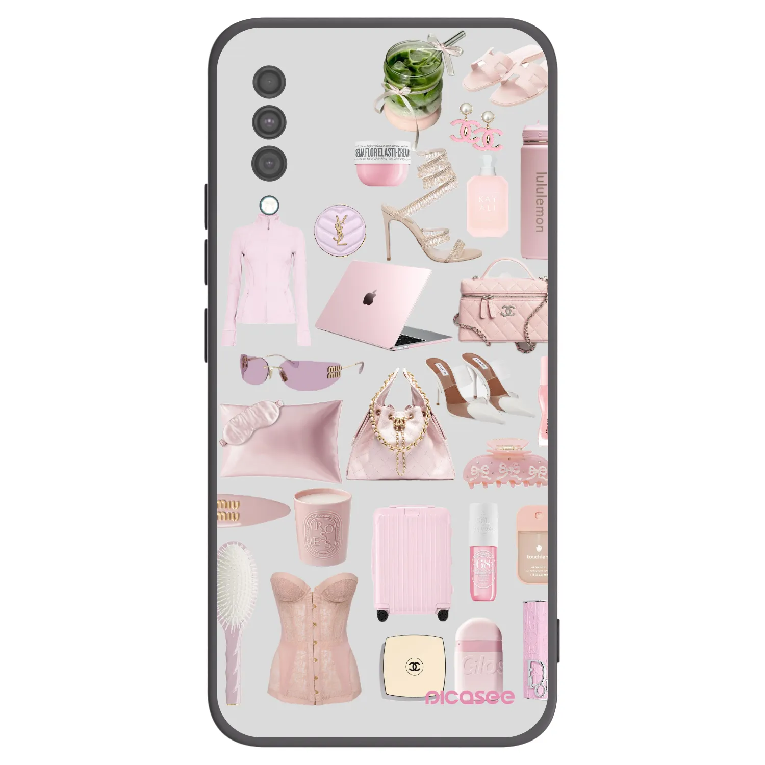 Picasee fekete szilikon tok az alábbi mobiltelefonokra Samsung Galaxy A30s A307F - Glam Babe