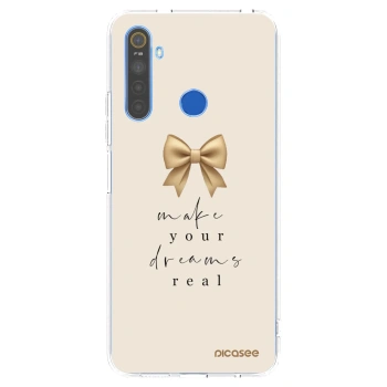 Picasee átlátszó szilikon tok az alábbi mobiltelefonokra Realme 5 - Golden Dream