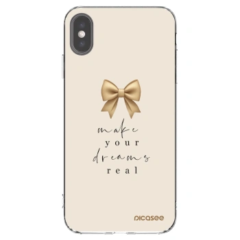 Picasee átlátszó szilikon tok az alábbi mobiltelefonokra Apple iPhone XS Max - Golden Dream