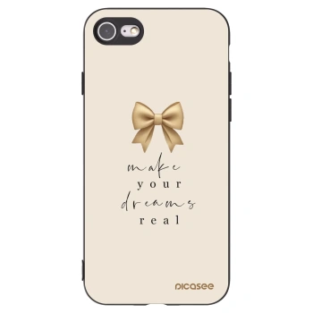 Picasee fekete szilikon tok az alábbi mobiltelefonokra Apple iPhone 7 - Golden Dream