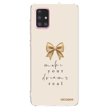 Picasee átlátszó szilikon tok az alábbi mobiltelefonokra Samsung Galaxy A71 A715F - Golden Dream