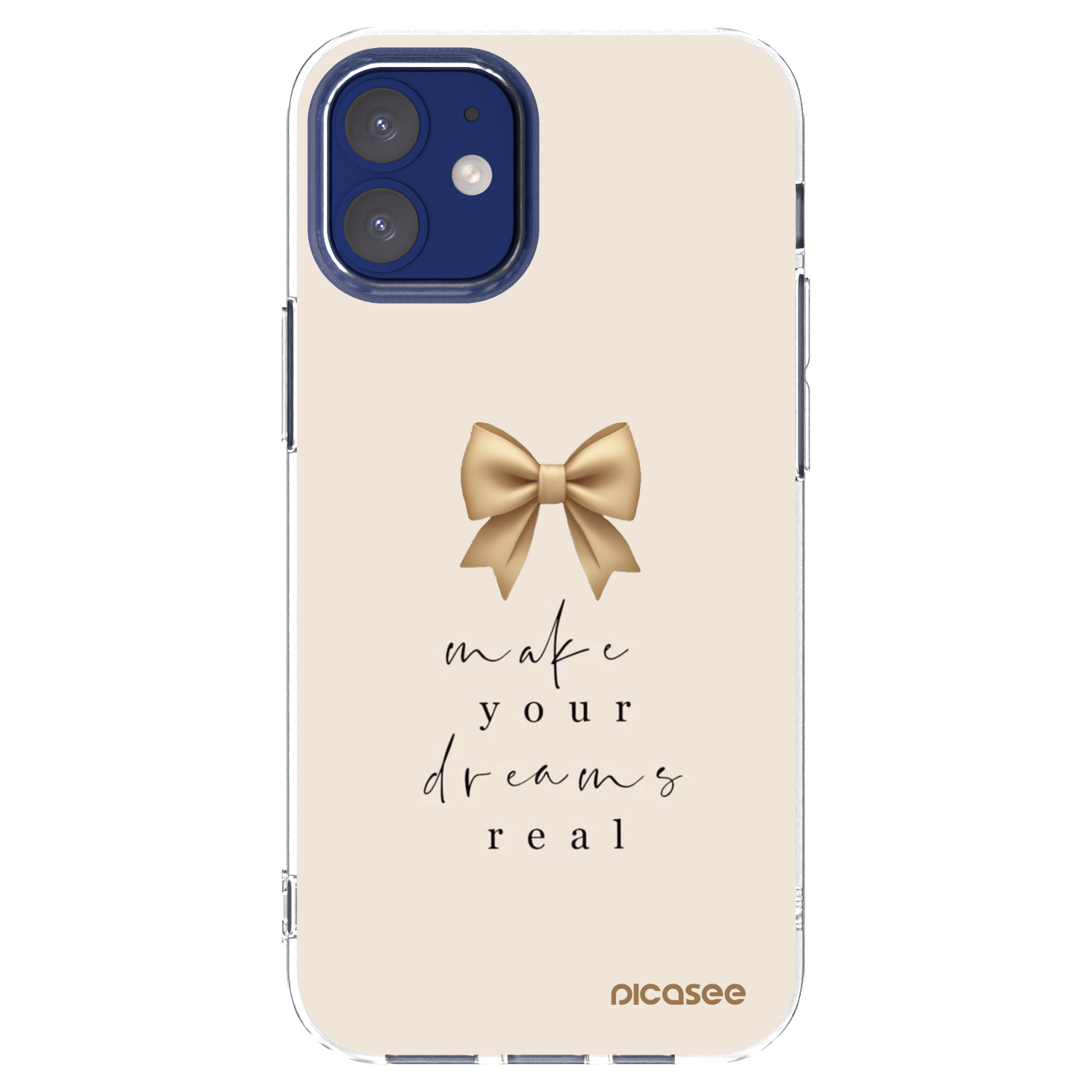 Picasee átlátszó szilikon tok az alábbi mobiltelefonokra Apple iPhone 12 mini - Golden Dream