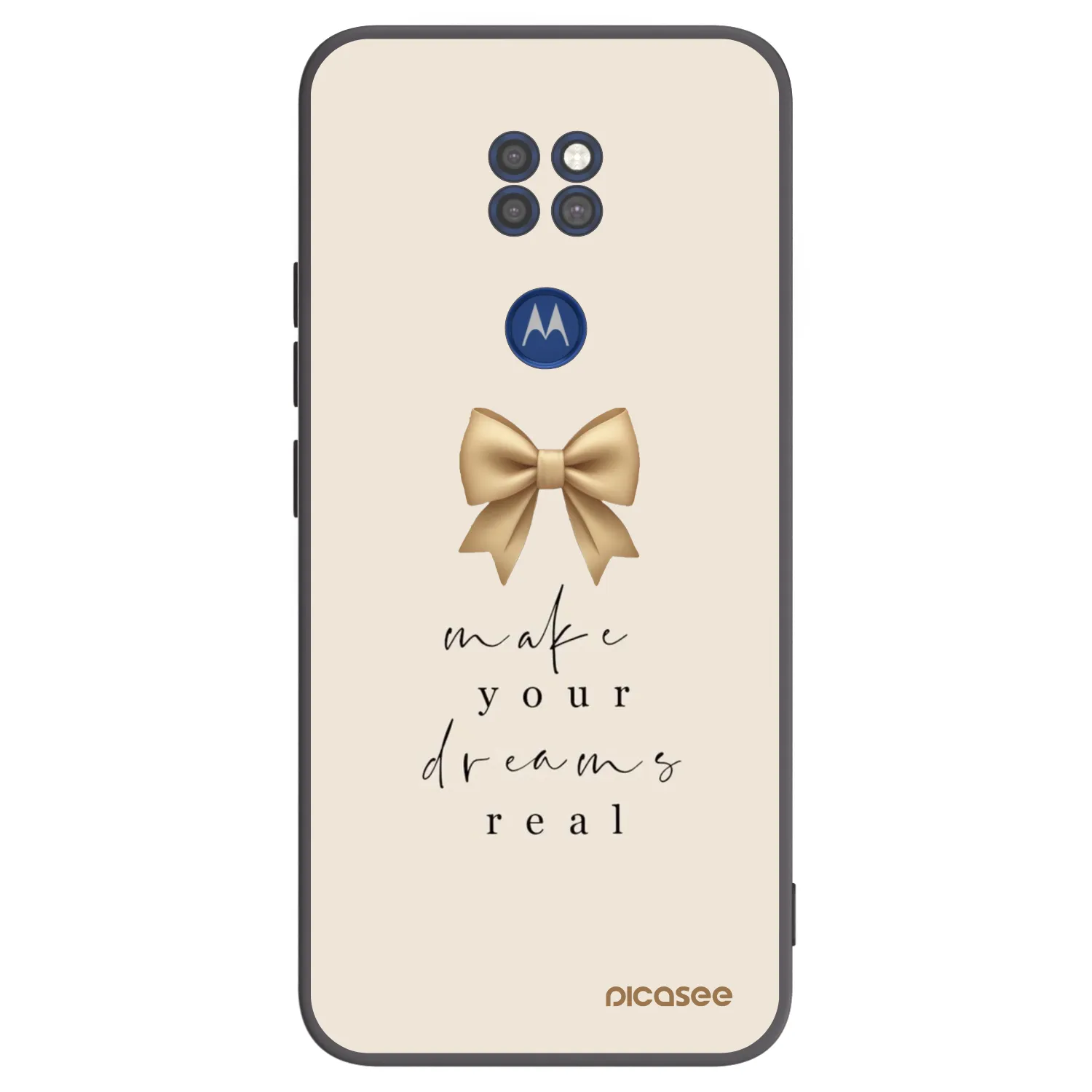 Picasee fekete szilikon tok az alábbi mobiltelefonokra Motorola Moto G9 Play - Golden Dream