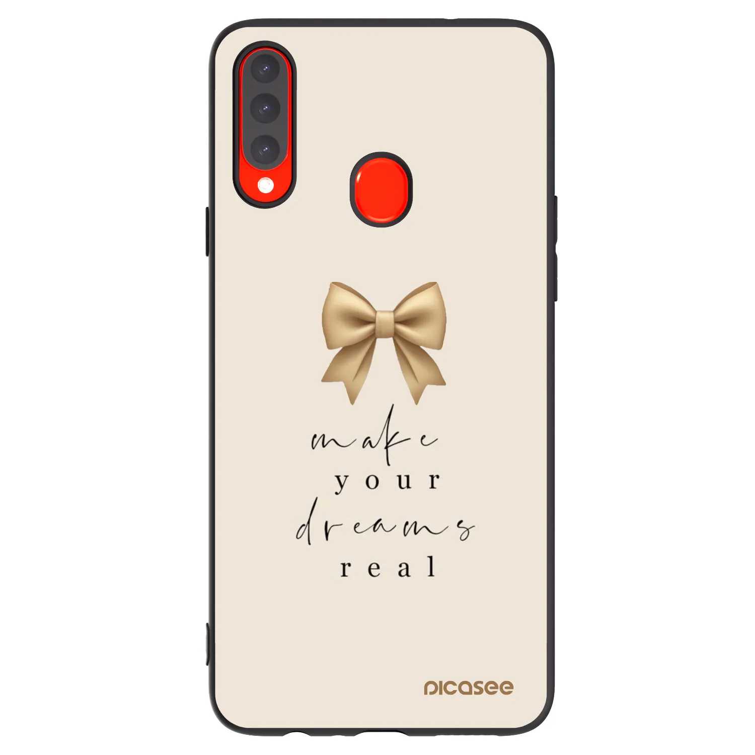 Picasee fekete szilikon tok az alábbi mobiltelefonokra Samsung Galaxy A20s - Golden Dream