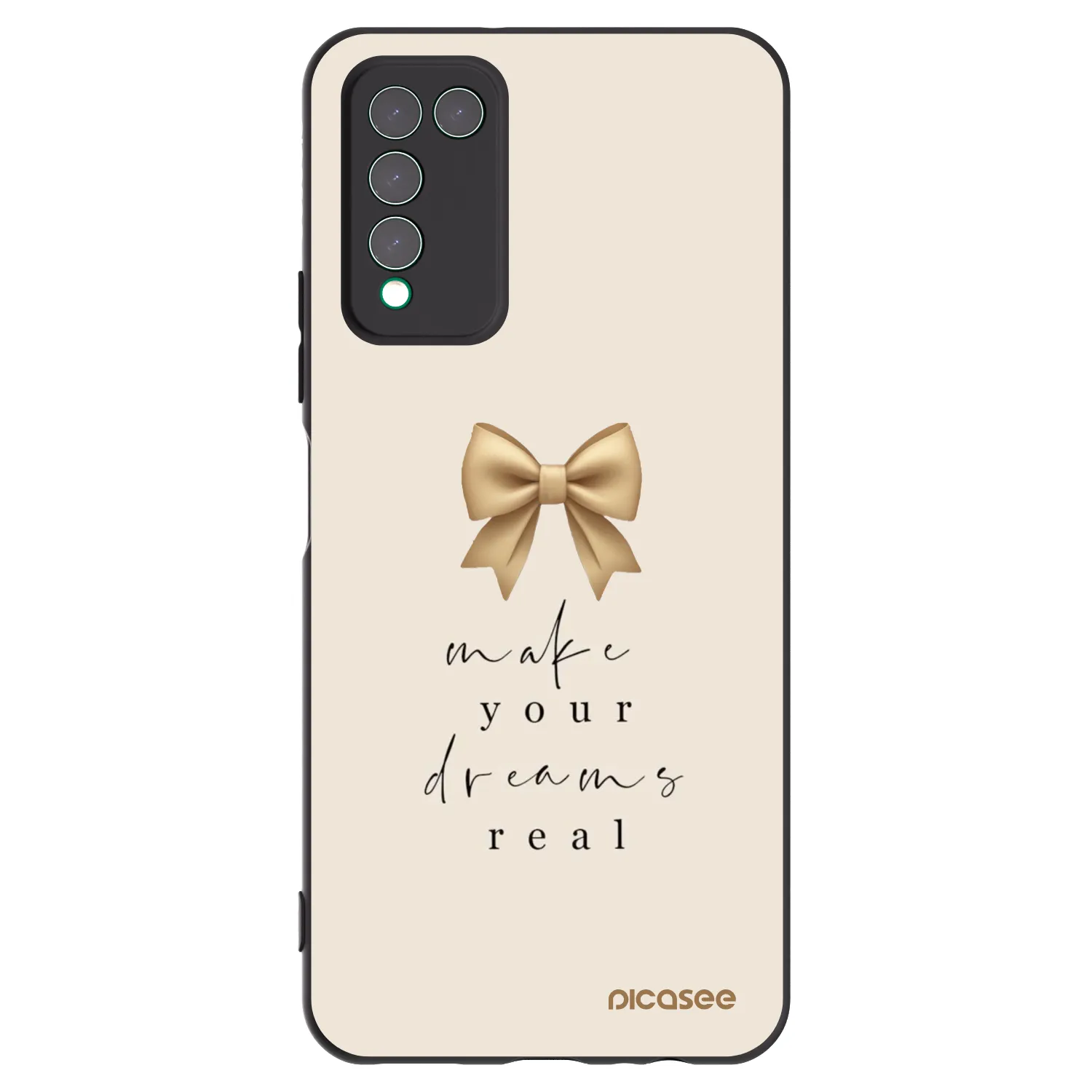 Picasee fekete szilikon tok az alábbi mobiltelefonokra Honor 10X Lite - Golden Dream