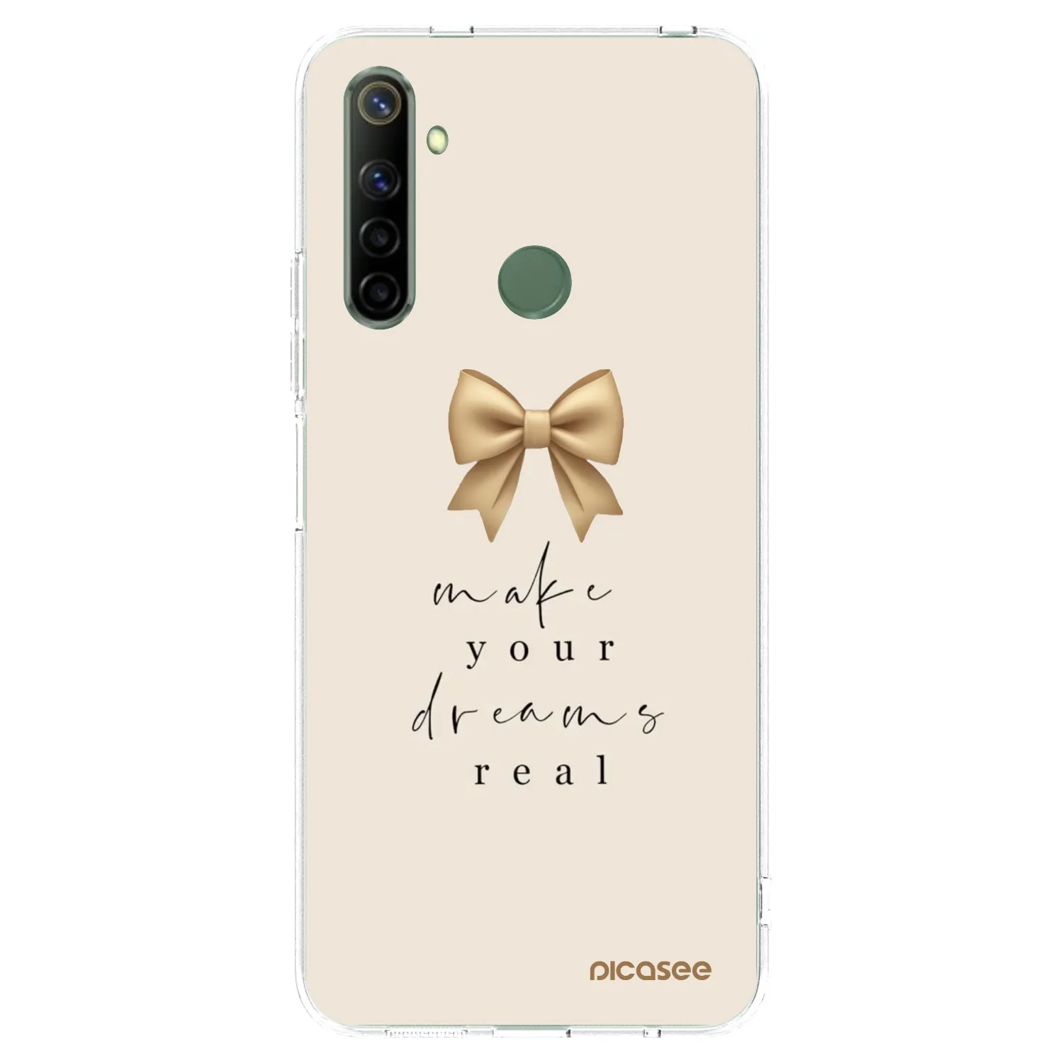 Picasee átlátszó szilikon tok az alábbi mobiltelefonokra Realme 6i - Golden Dream
