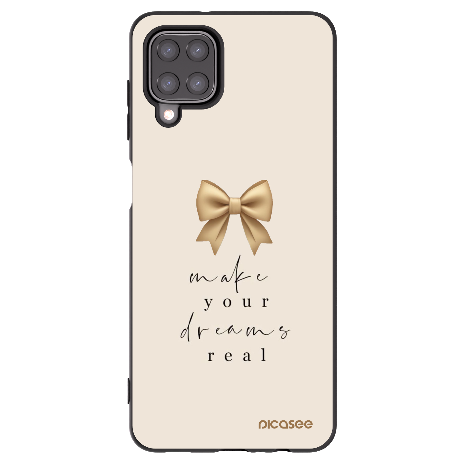 Picasee fekete szilikon tok az alábbi mobiltelefonokra Samsung Galaxy A12 A125F - Golden Dream