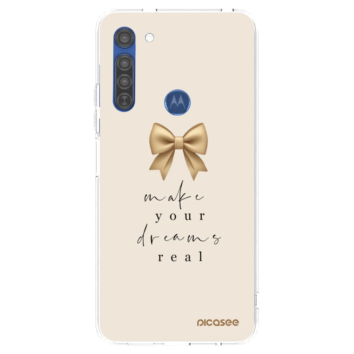Picasee átlátszó szilikon tok az alábbi mobiltelefonokra Motorola Moto G8 - Golden Dream