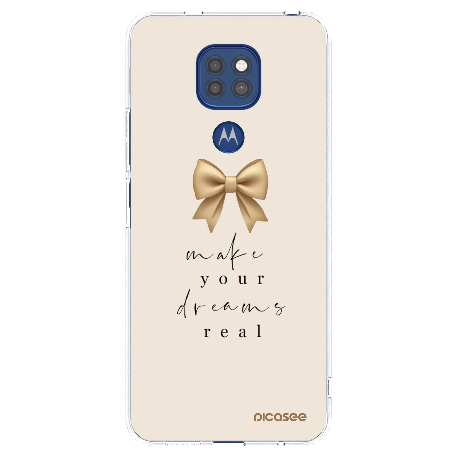 Picasee átlátszó szilikon tok az alábbi mobiltelefonokra Motorola Moto G9 Play - Golden Dream