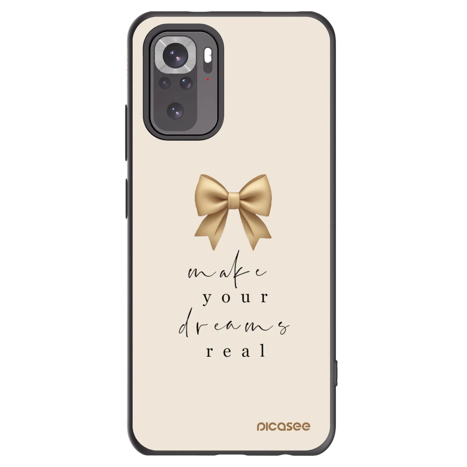Picasee fekete szilikon tok az alábbi mobiltelefonokra Xiaomi Redmi Note 10S - Golden Dream