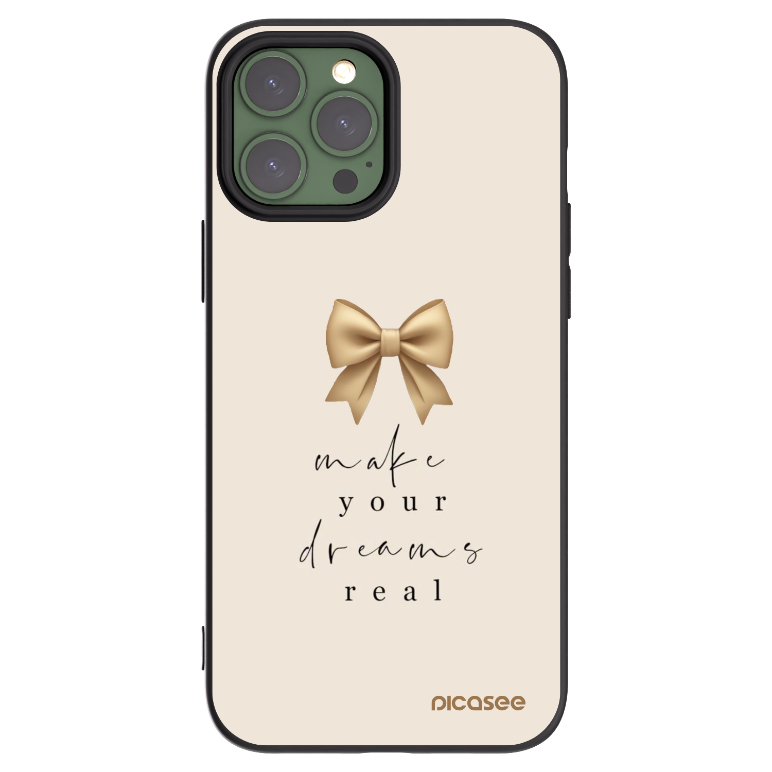 Picasee fekete szilikon tok az alábbi mobiltelefonokra Apple iPhone 13 Pro Max - Golden Dream