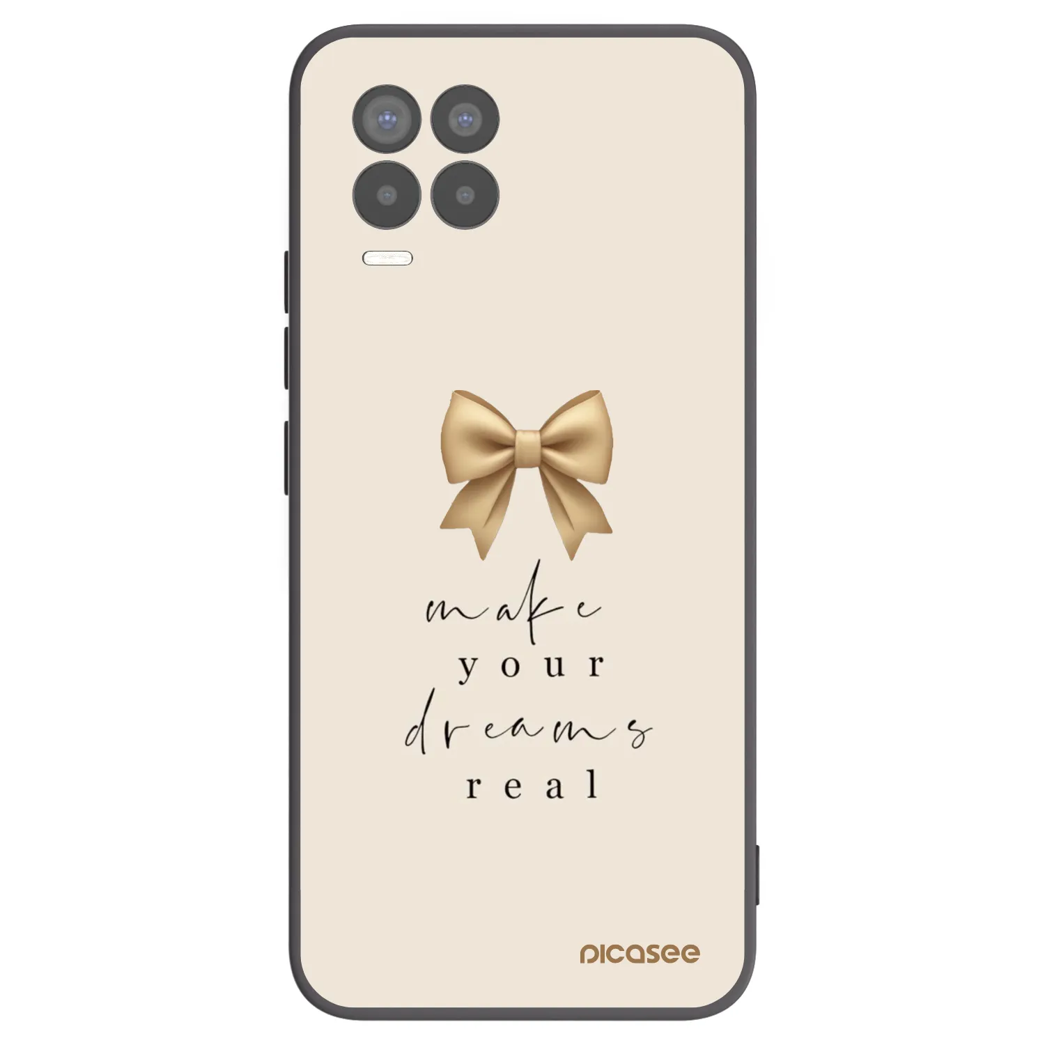 Picasee fekete szilikon tok az alábbi mobiltelefonokra Realme 8 Pro - Golden Dream