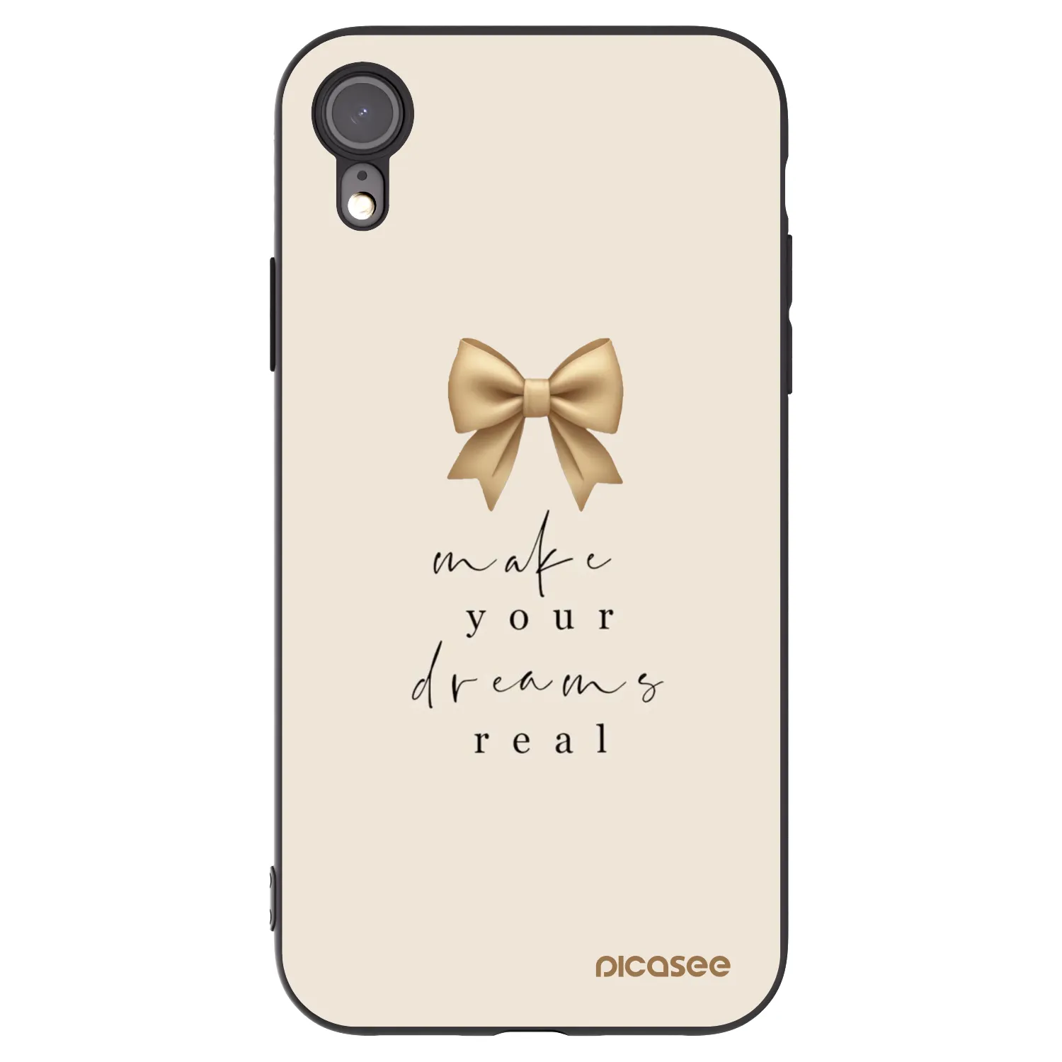 Picasee fekete szilikon tok az alábbi mobiltelefonokra Apple iPhone XR - Golden Dream