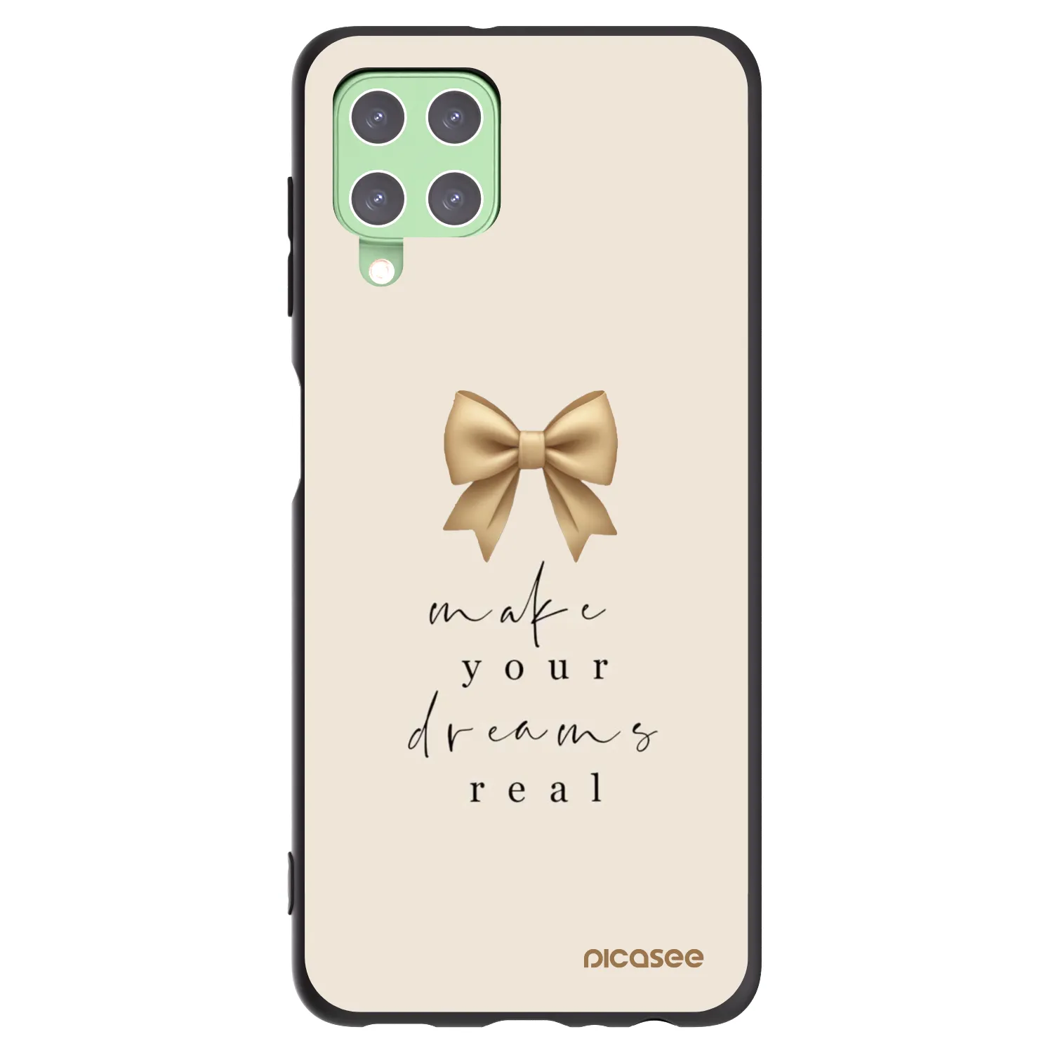 Picasee fekete szilikon tok az alábbi mobiltelefonokra Samsung Galaxy A22 A225F 4G - Golden Dream
