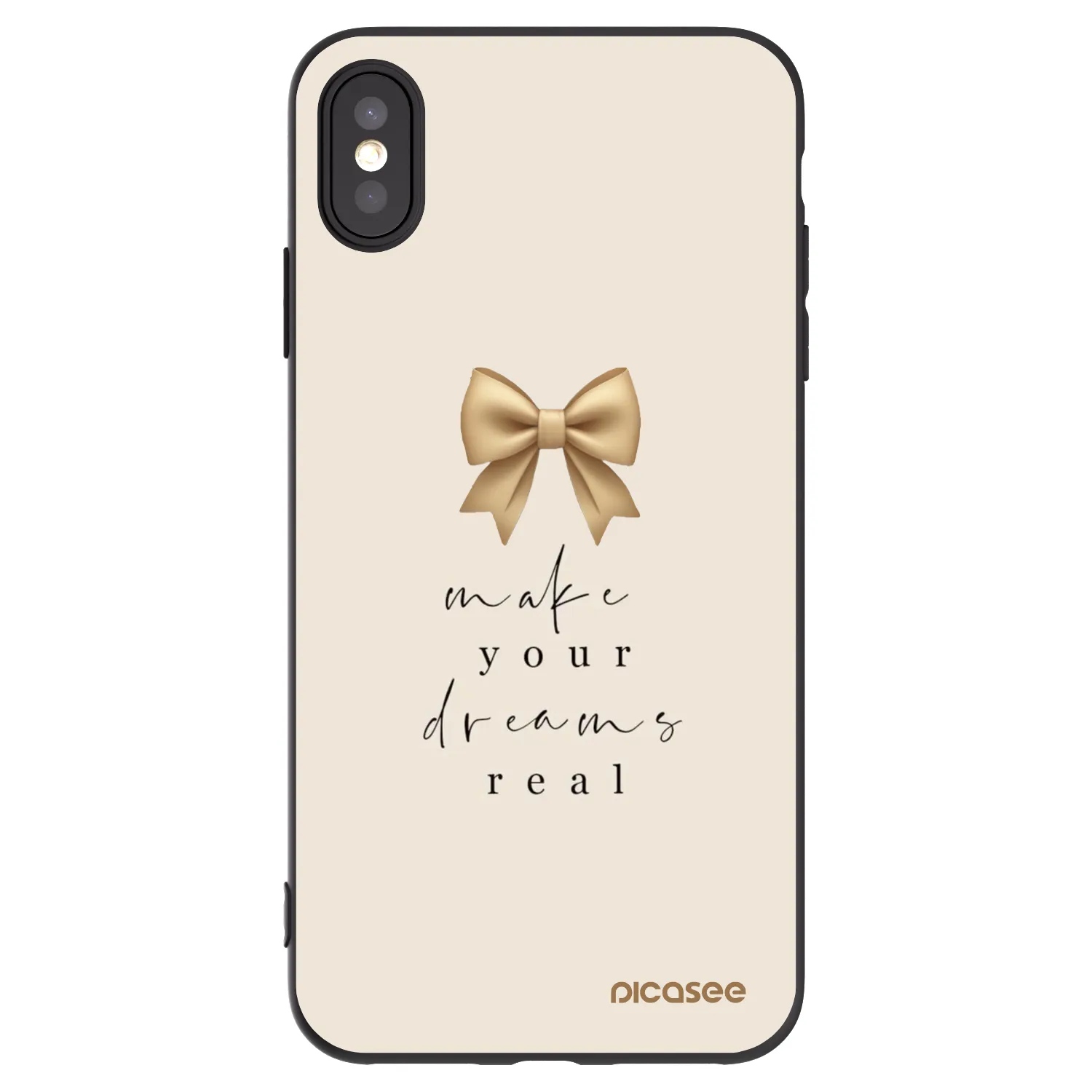 Picasee fekete szilikon tok az alábbi mobiltelefonokra Apple iPhone XS Max - Golden Dream