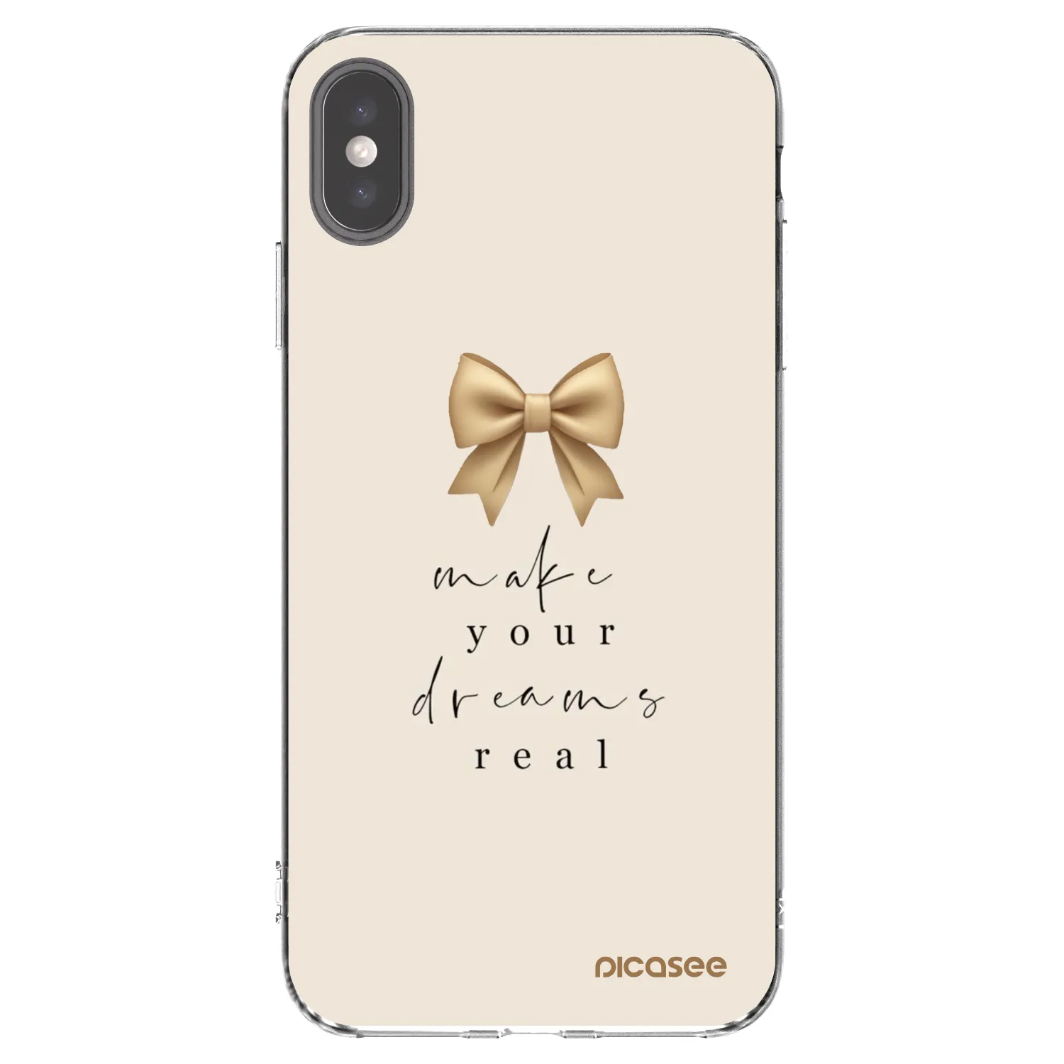 Picasee átlátszó szilikon tok az alábbi mobiltelefonokra Apple iPhone XS Max - Golden Dream