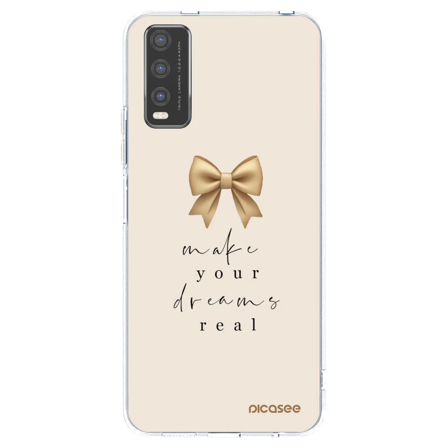 Picasee átlátszó szilikon tok az alábbi mobiltelefonokra Vivo Y20s - Golden Dream