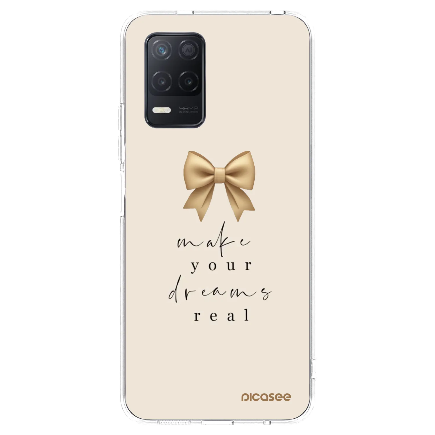 Picasee átlátszó szilikon tok az alábbi mobiltelefonokra Realme 8 5G - Golden Dream