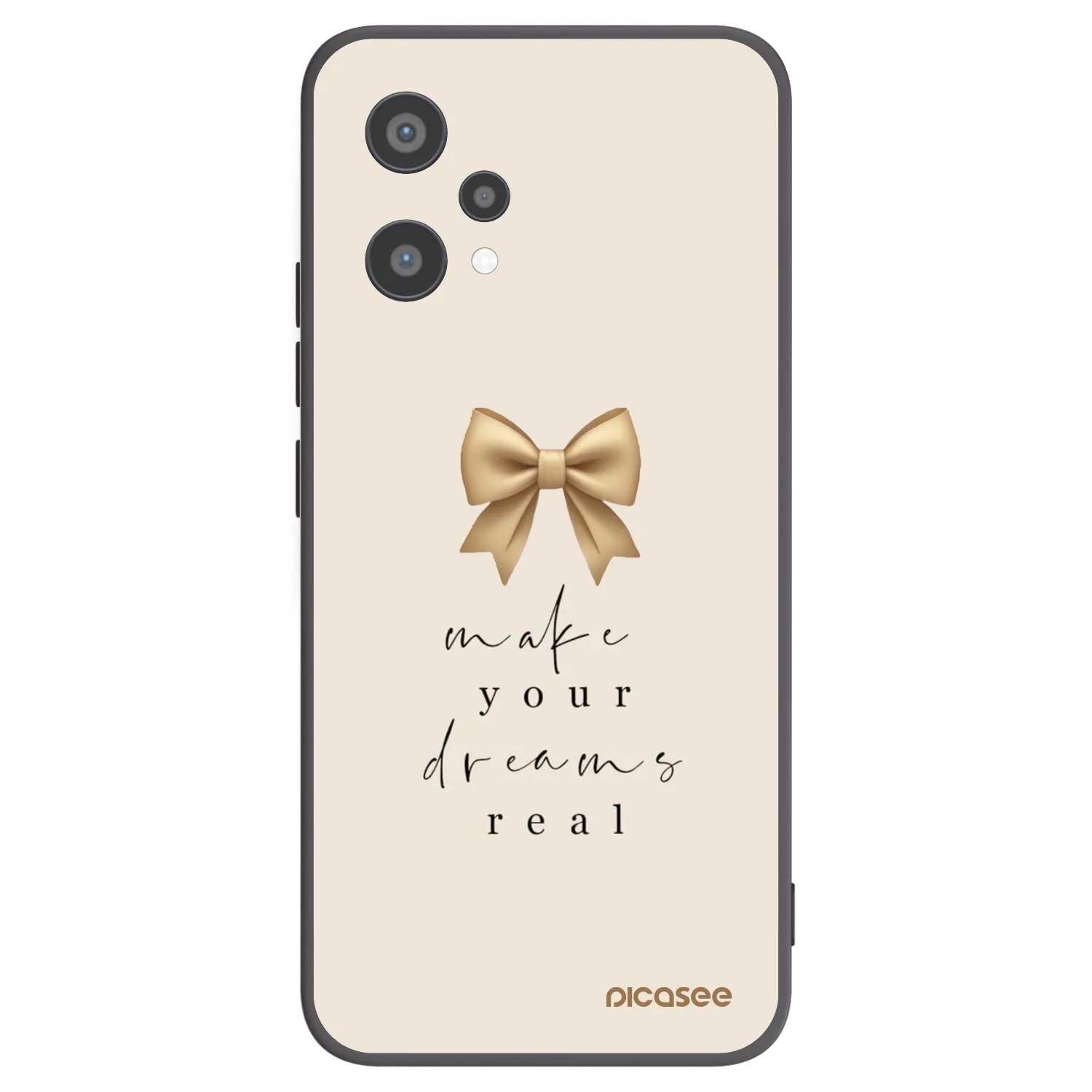 Picasee fekete szilikon tok az alábbi mobiltelefonokra Realme 9 Pro 5G - Golden Dream