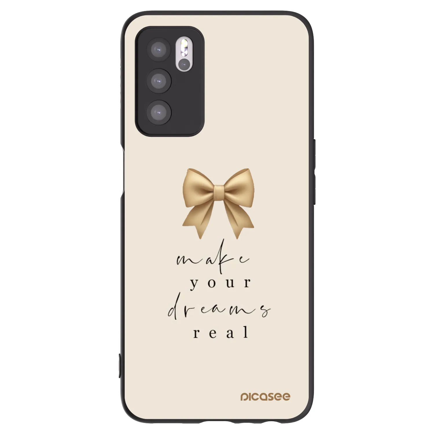 Picasee fekete szilikon tok az alábbi mobiltelefonokra OPPO A16s - Golden Dream