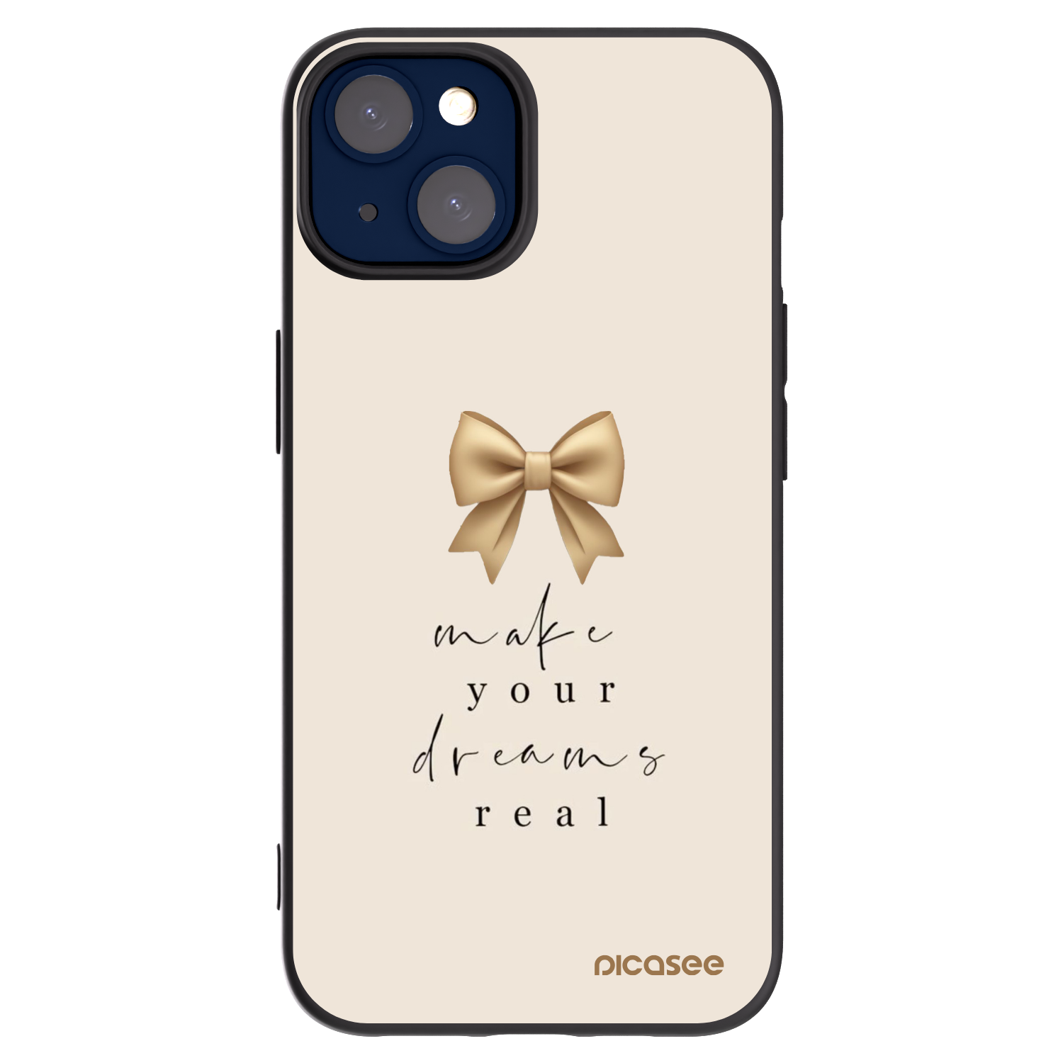 Picasee fekete szilikon tok az alábbi mobiltelefonokra Apple iPhone 14 - Golden Dream