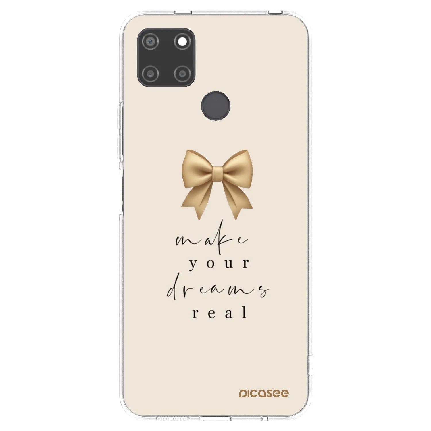 Picasee átlátszó szilikon tok az alábbi mobiltelefonokra Realme C21Y - Golden Dream