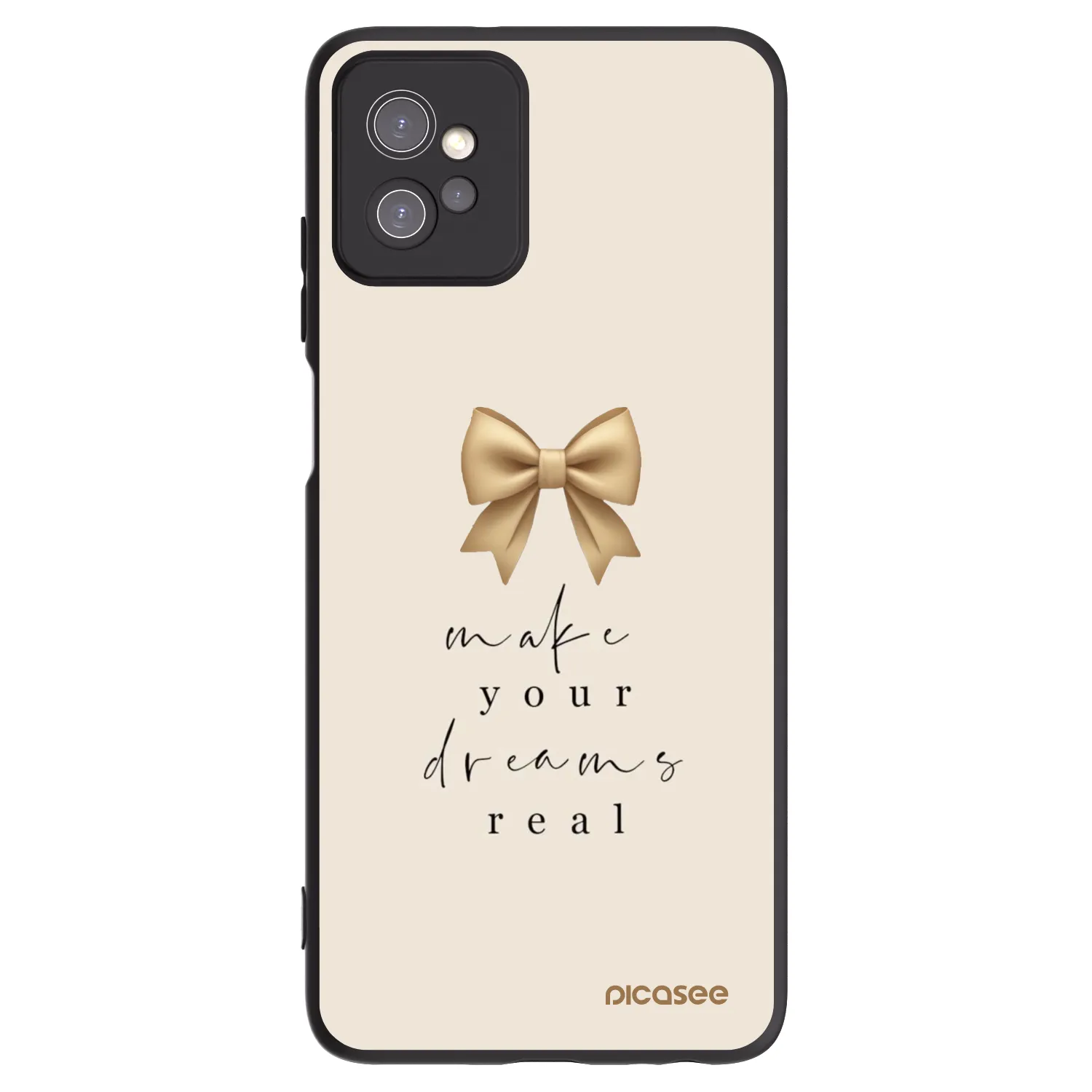 Picasee fekete szilikon tok az alábbi mobiltelefonokra Motorola Moto G32 - Golden Dream