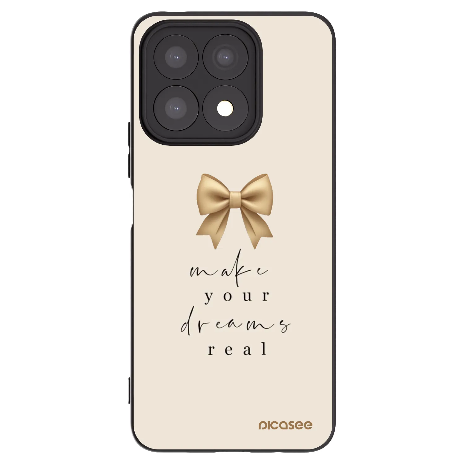 Picasee fekete szilikon tok az alábbi mobiltelefonokra Honor X8a - Golden Dream
