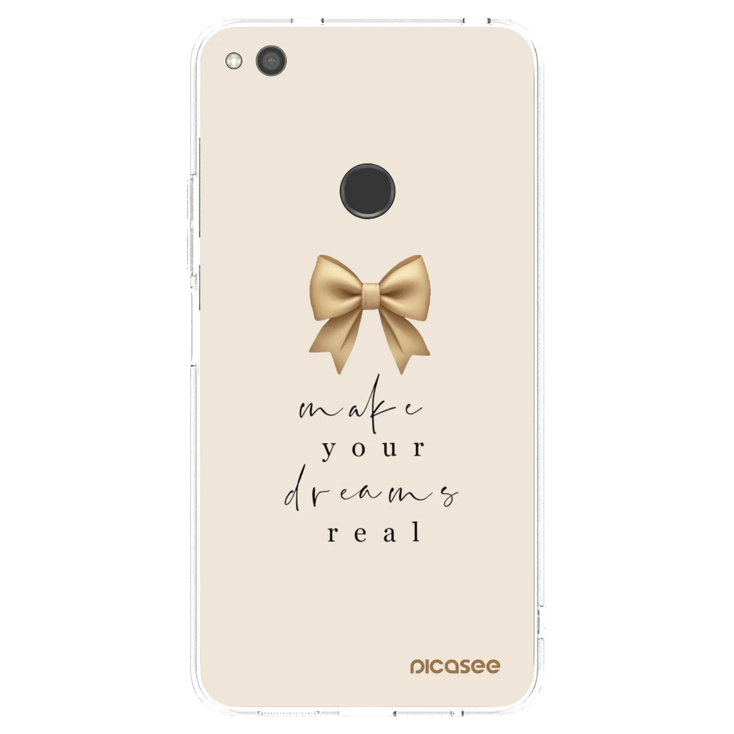 Picasee átlátszó szilikon tok az alábbi mobiltelefonokra Huawei P9 Lite 2017 - Golden Dream