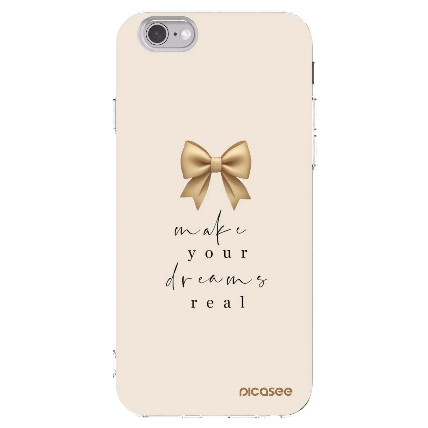 Picasee átlátszó szilikon tok az alábbi mobiltelefonokra Apple iPhone 6/6S - Golden Dream