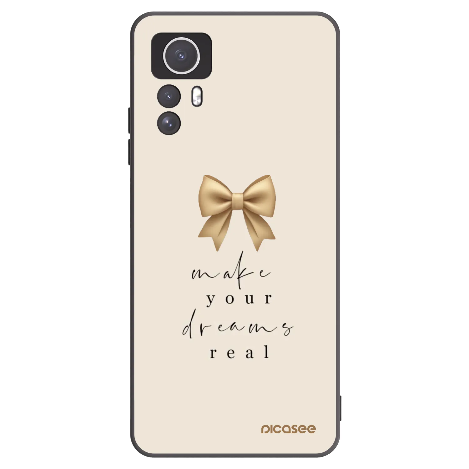 Picasee fekete szilikon tok az alábbi mobiltelefonokra Xiaomi Redmi Note 12S - Golden Dream