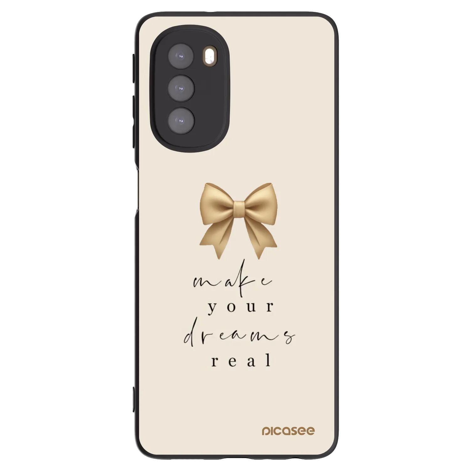 Picasee fekete szilikon tok az alábbi mobiltelefonokra Motorola Moto G51 - Golden Dream