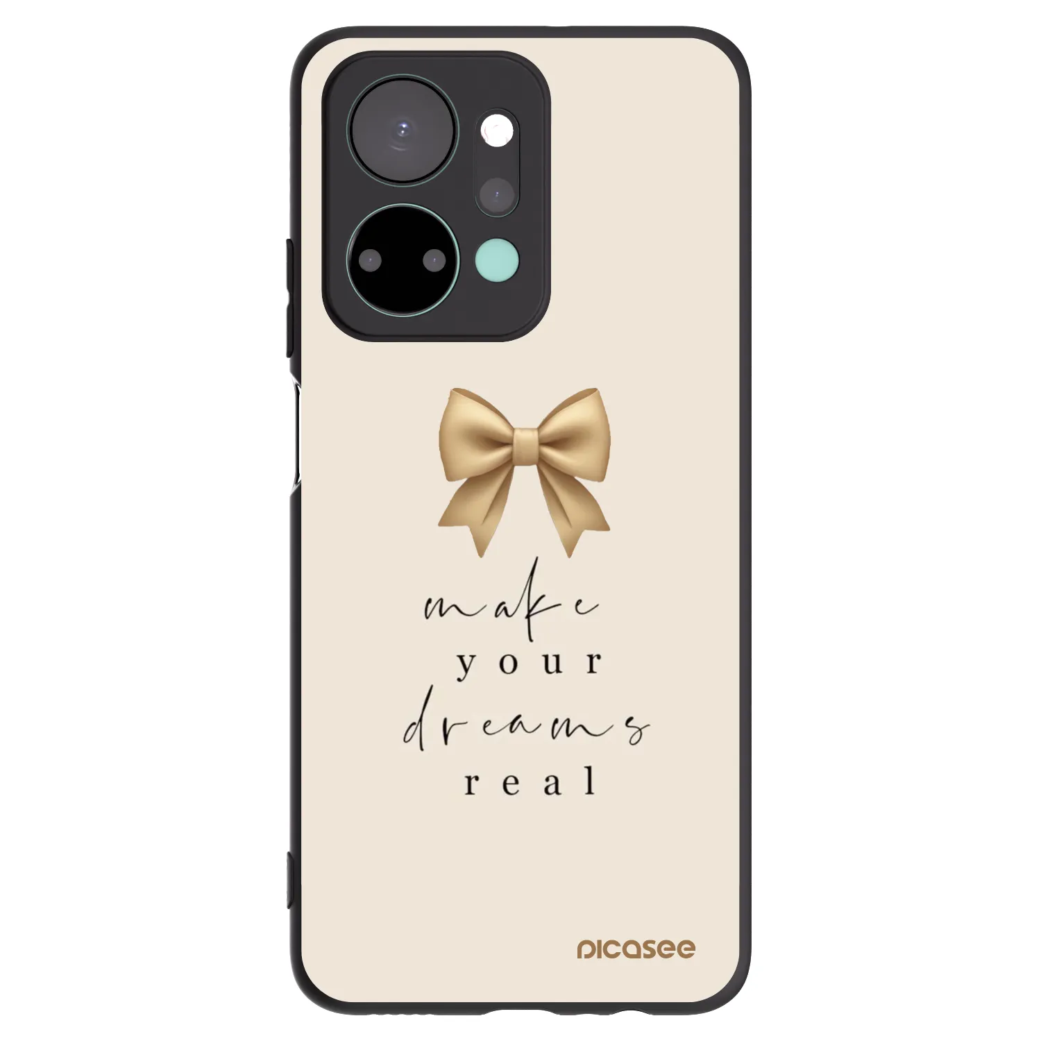 Picasee fekete szilikon tok az alábbi mobiltelefonokra Honor X7a - Golden Dream