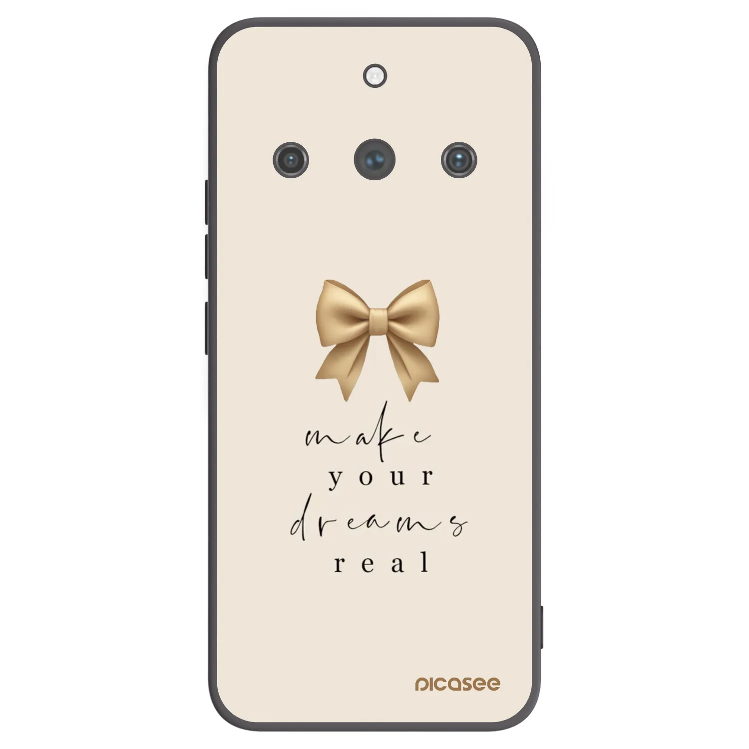 Picasee fekete szilikon tok az alábbi mobiltelefonokra Realme 11 Pro+ - Golden Dream