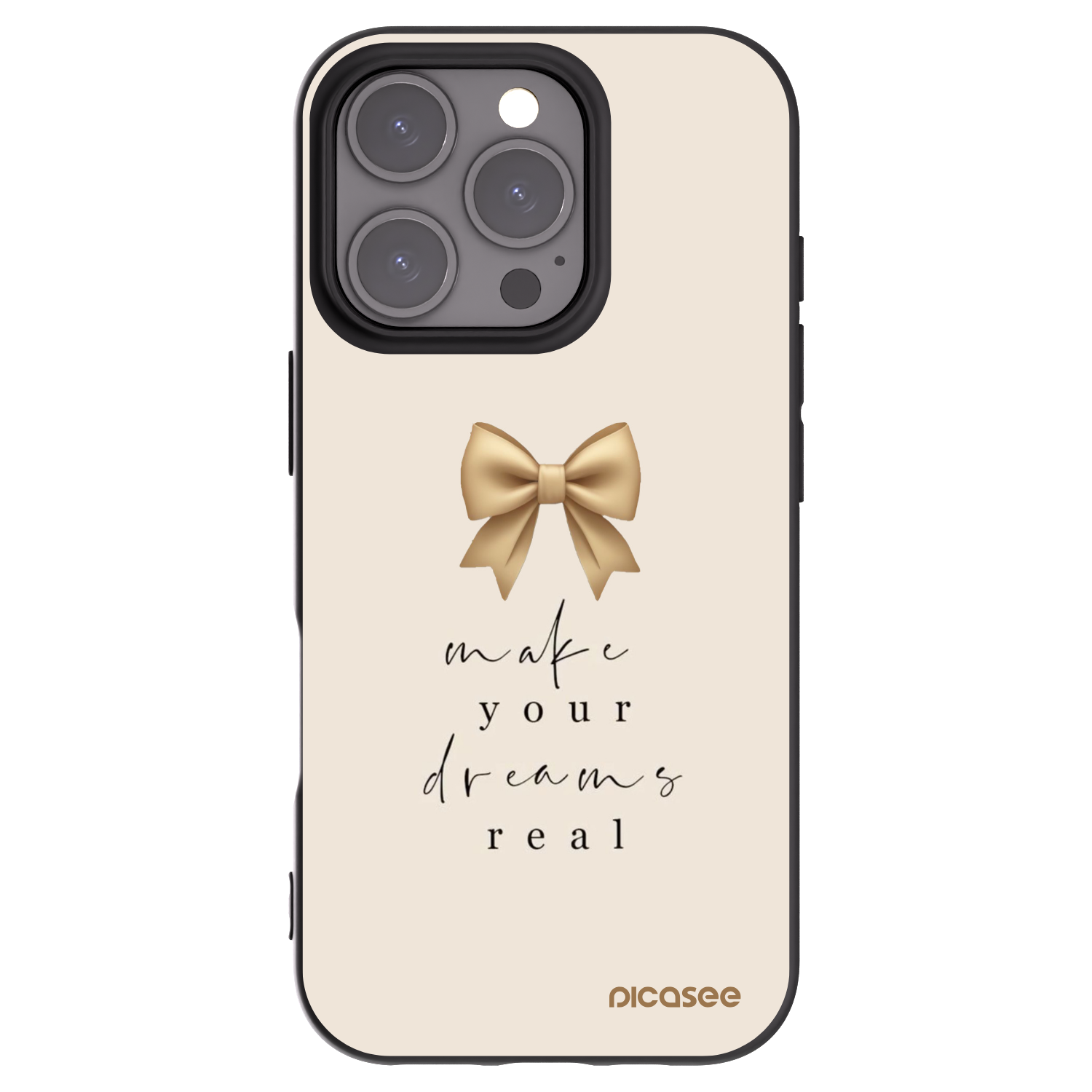 Picasee fekete szilikon tok az alábbi mobiltelefonokra Apple iPhone 16 Pro - Golden Dream