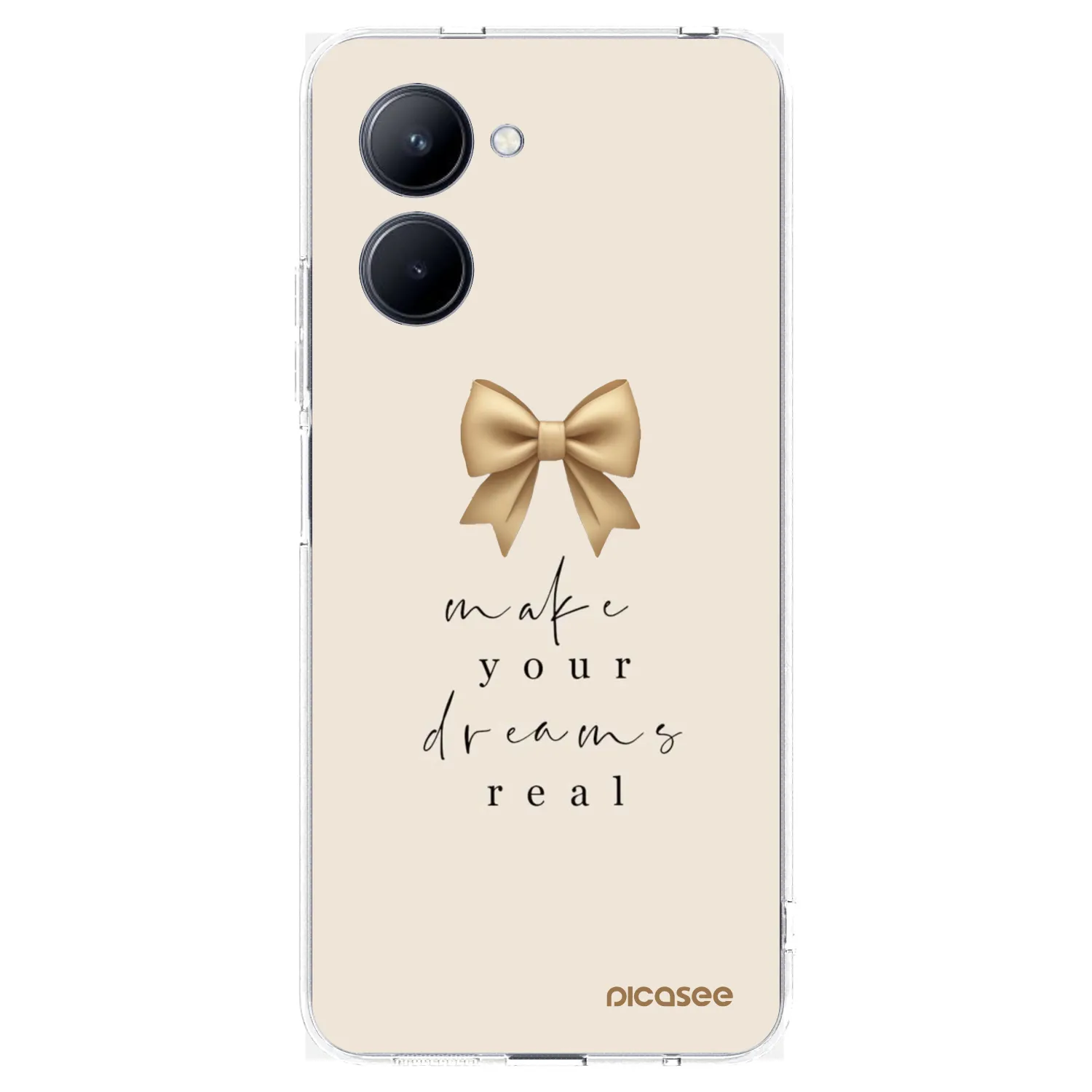 Picasee átlátszó szilikon tok az alábbi mobiltelefonokra Realme C33 (2023) - Golden Dream