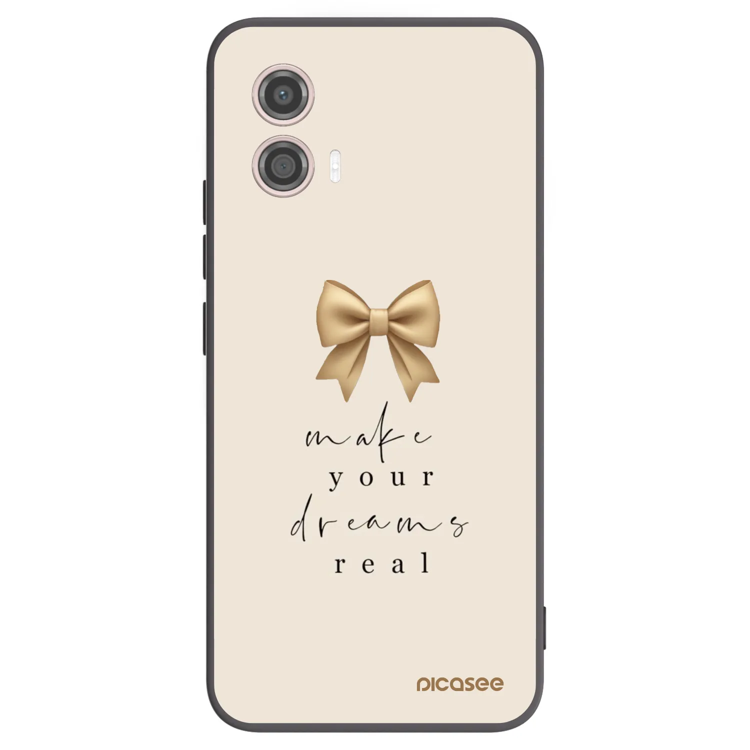 Picasee fekete szilikon tok az alábbi mobiltelefonokra Motorola Moto G53 5G - Golden Dream